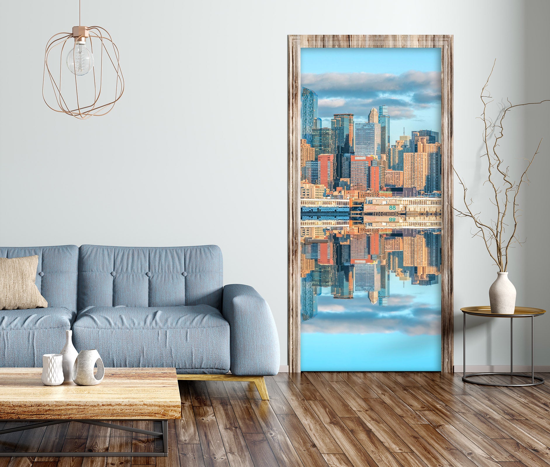 3D Harbour Building Shadow 101159 Assaf Frank Door Mural