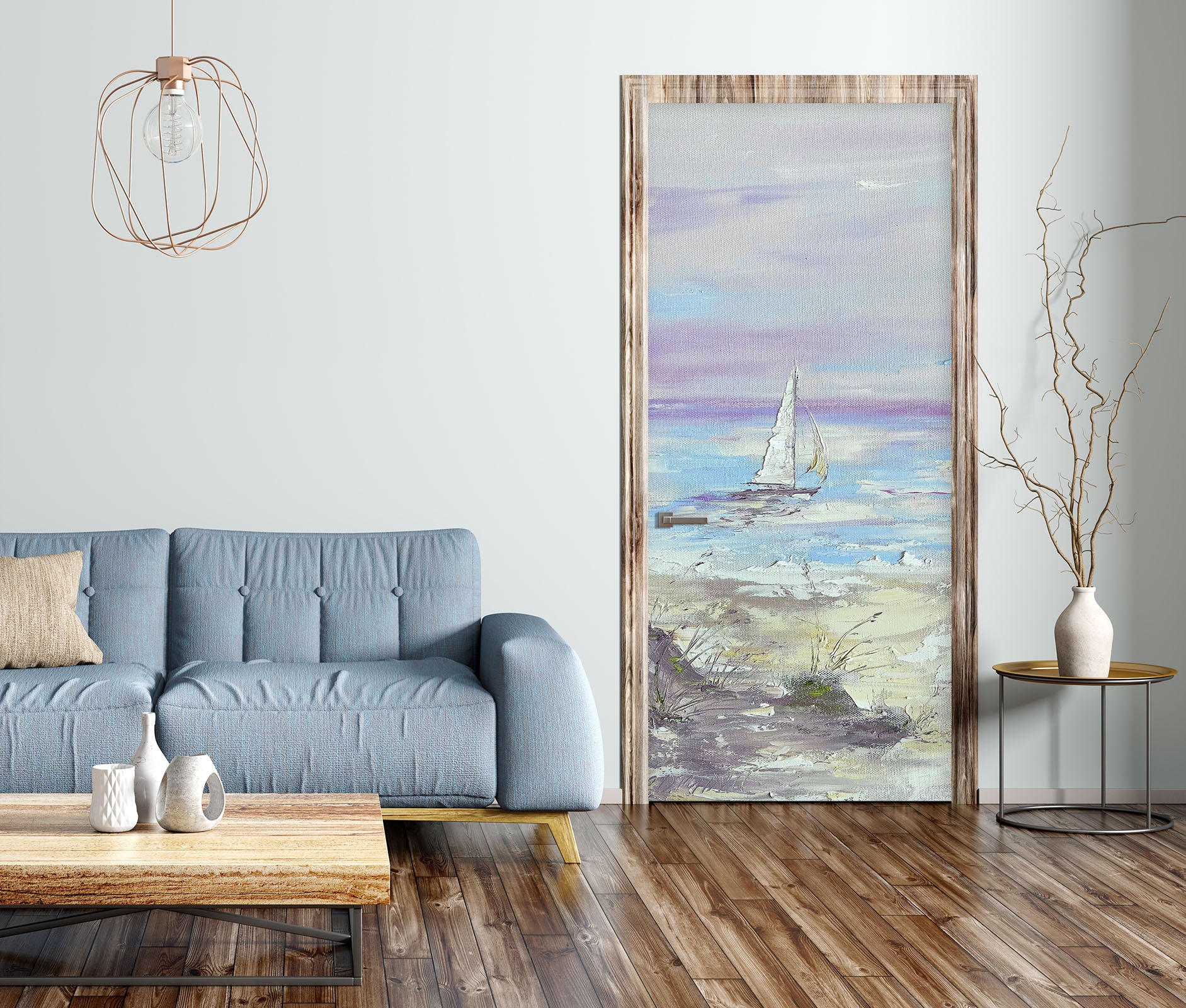 3D Colorful Sea 3063 Skromova Marina Door Mural