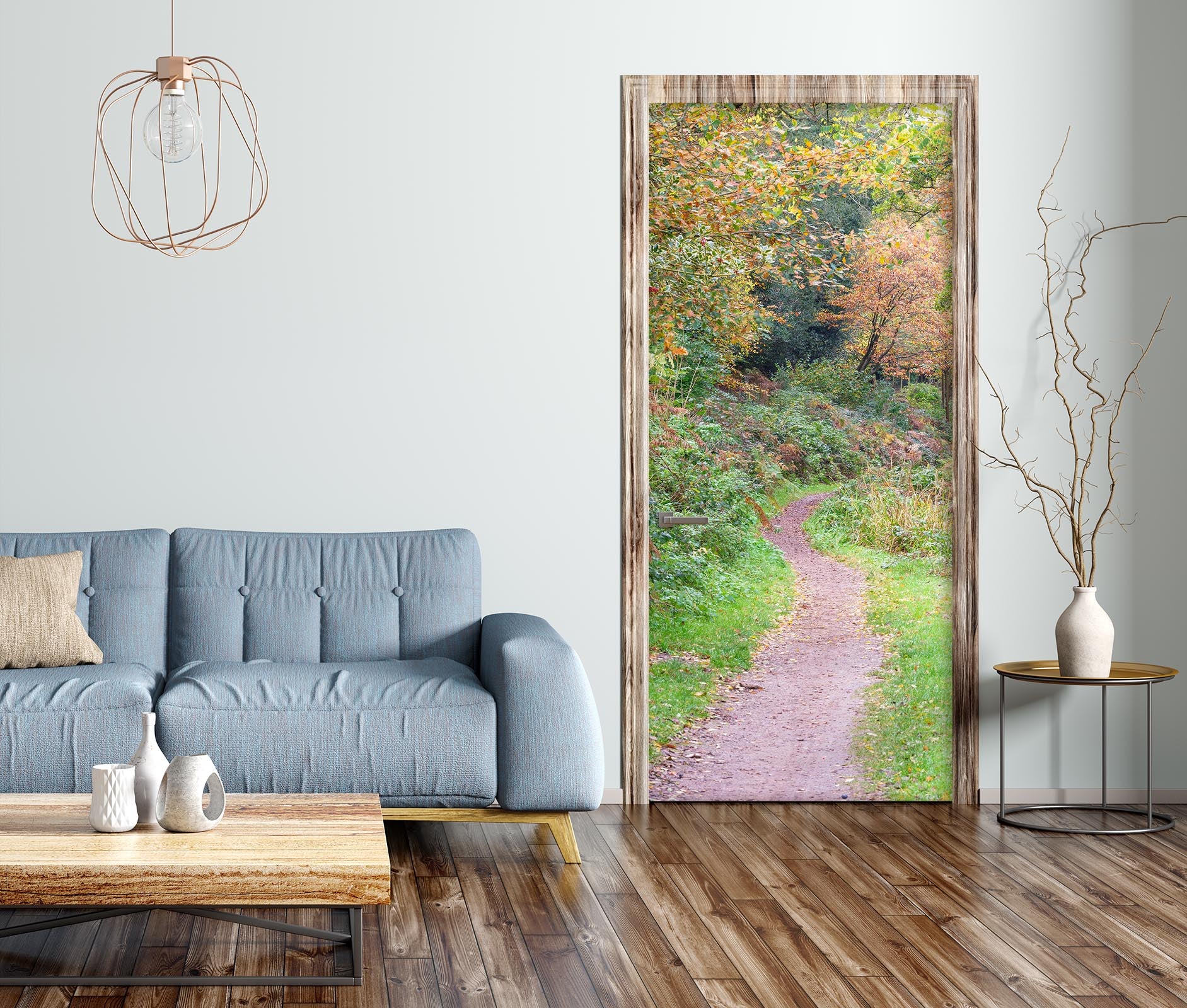 3D Forest Path 5103 Assaf Frank Door Mural