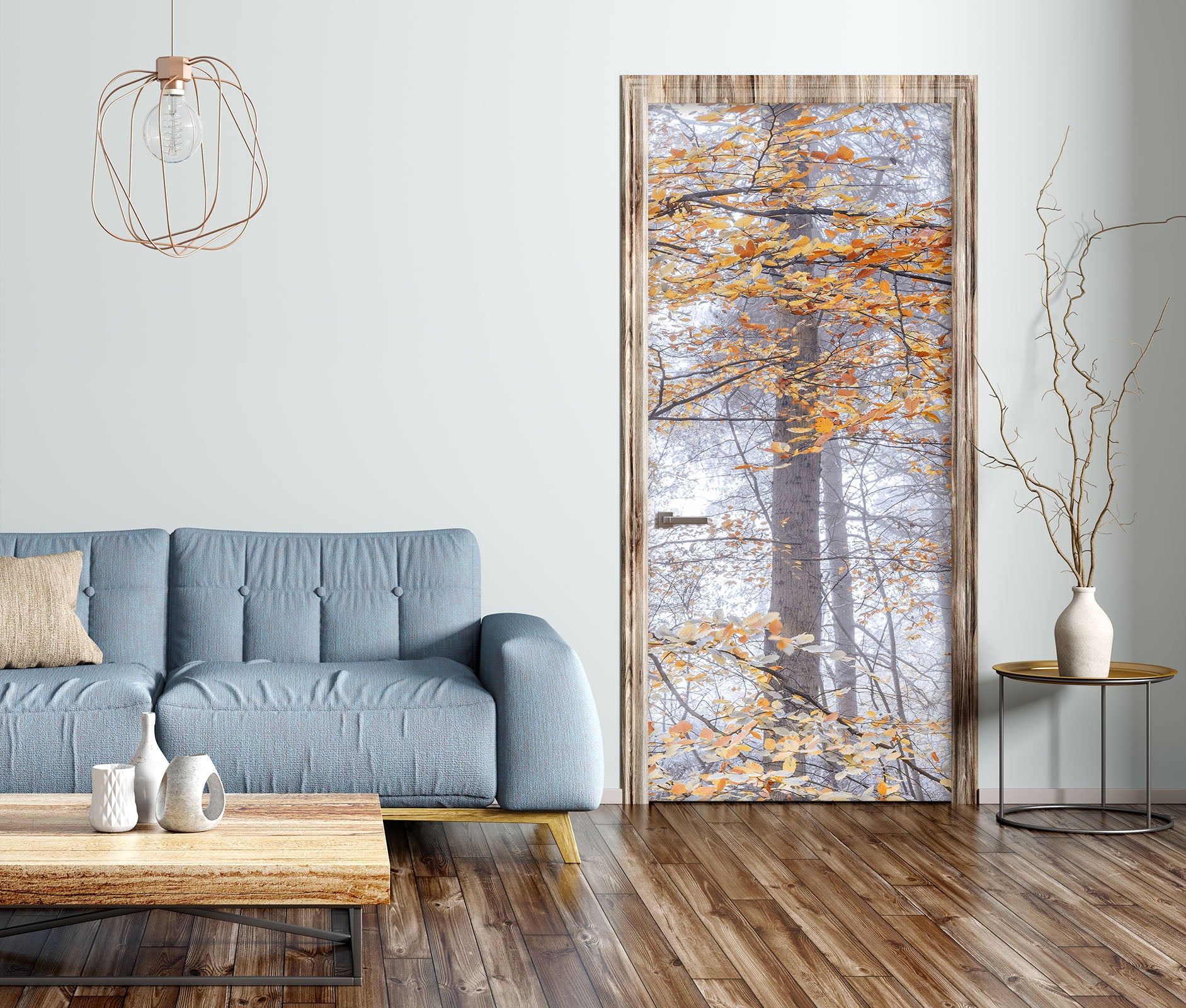 3D Tree Branches 5089 Assaf Frank Door Mural