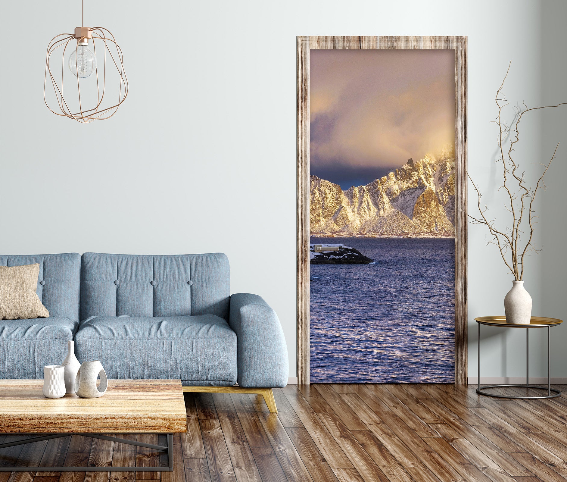 3D Sea Snow Mountain 119202 Marco Carmassi Door Mural