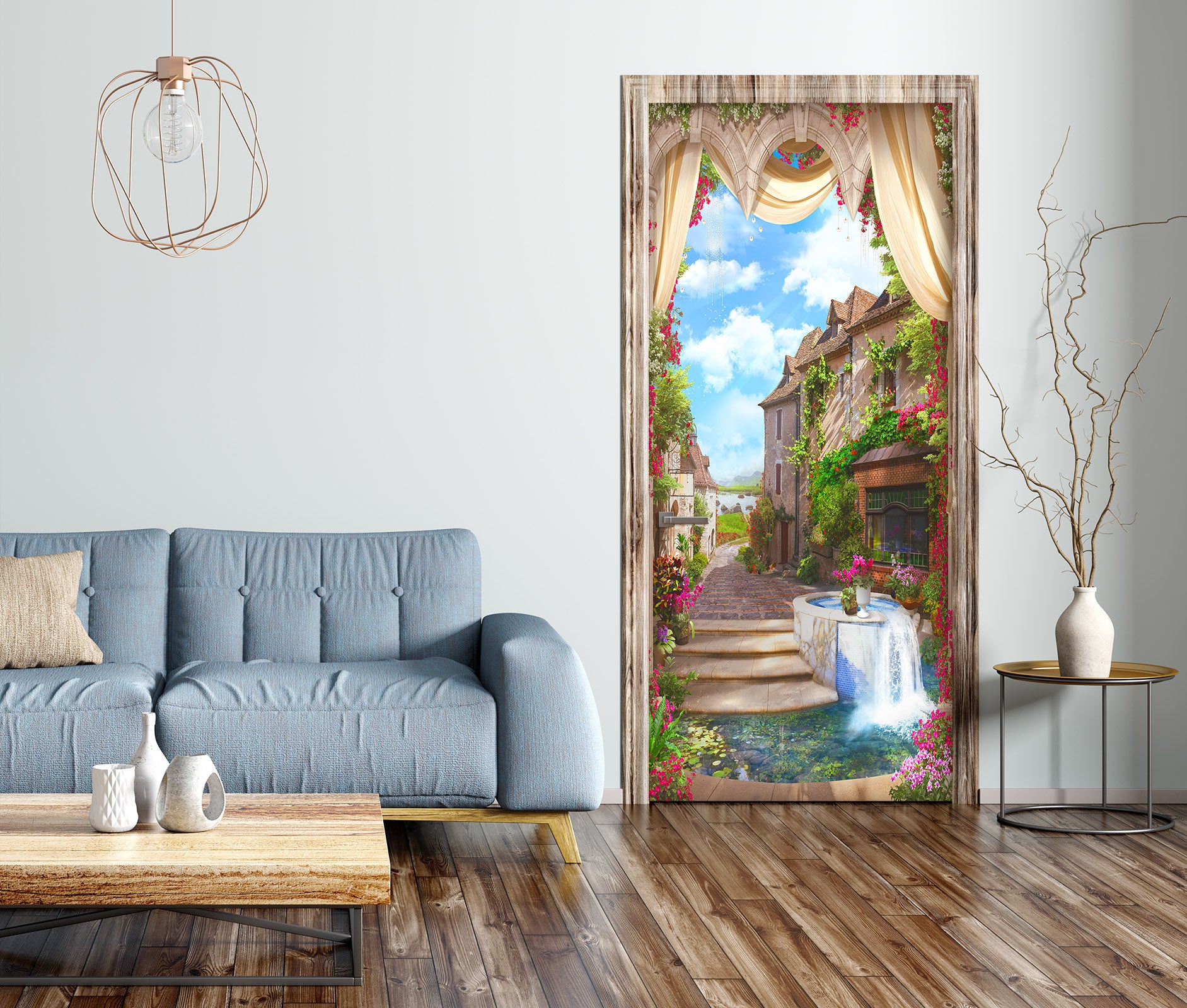 3D Stairs 22175 Door Mural