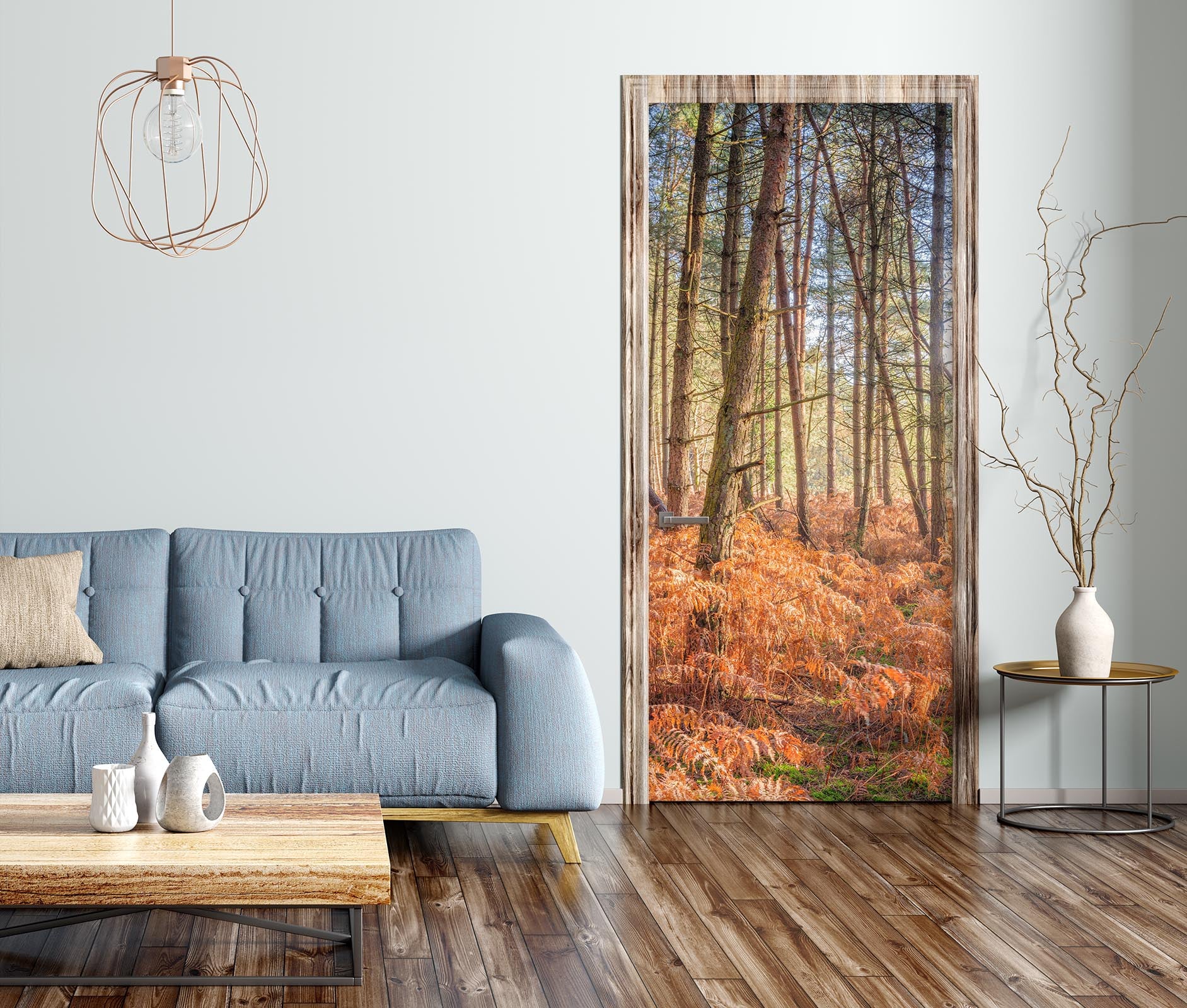 3D Yellow Weeds 5117 Assaf Frank Door Mural