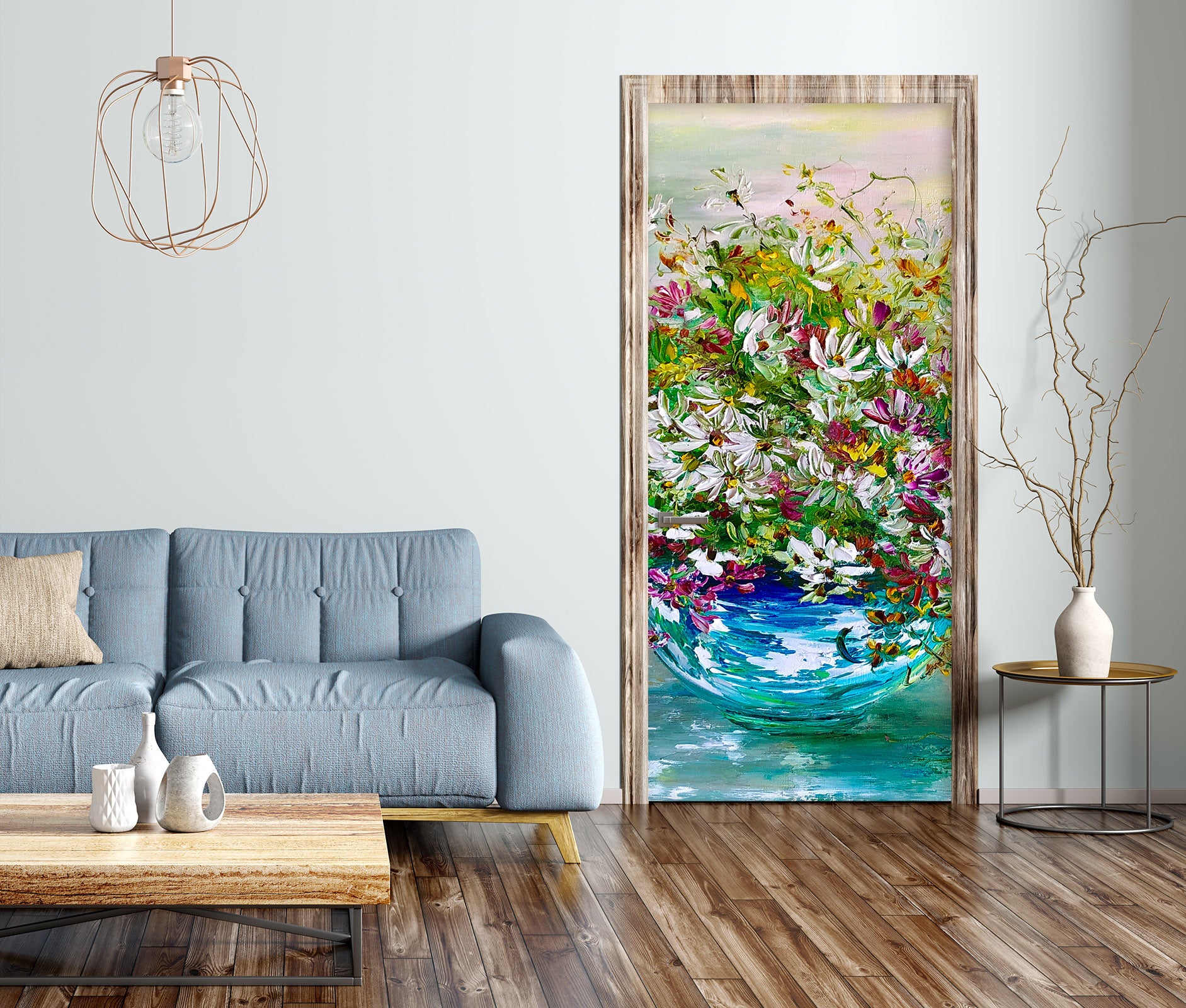 3D Colorful Vase 3265 Skromova Marina Door Mural