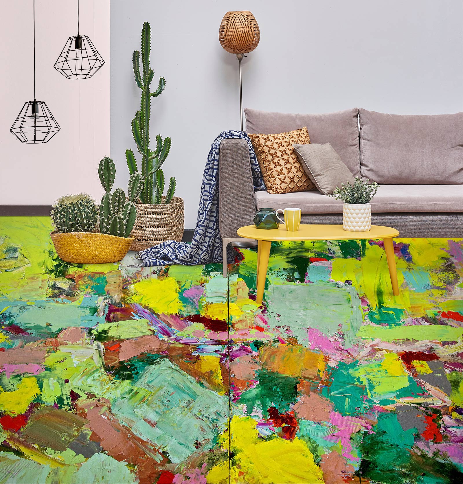 3D Paint Brush Colorful 9634 Allan P. Friedlander Floor Mural