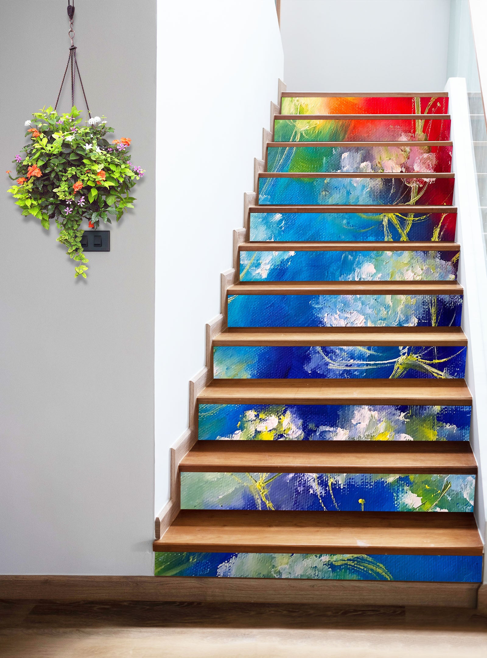 3D Painted Flowers 2218 Skromova Marina Stair Risers