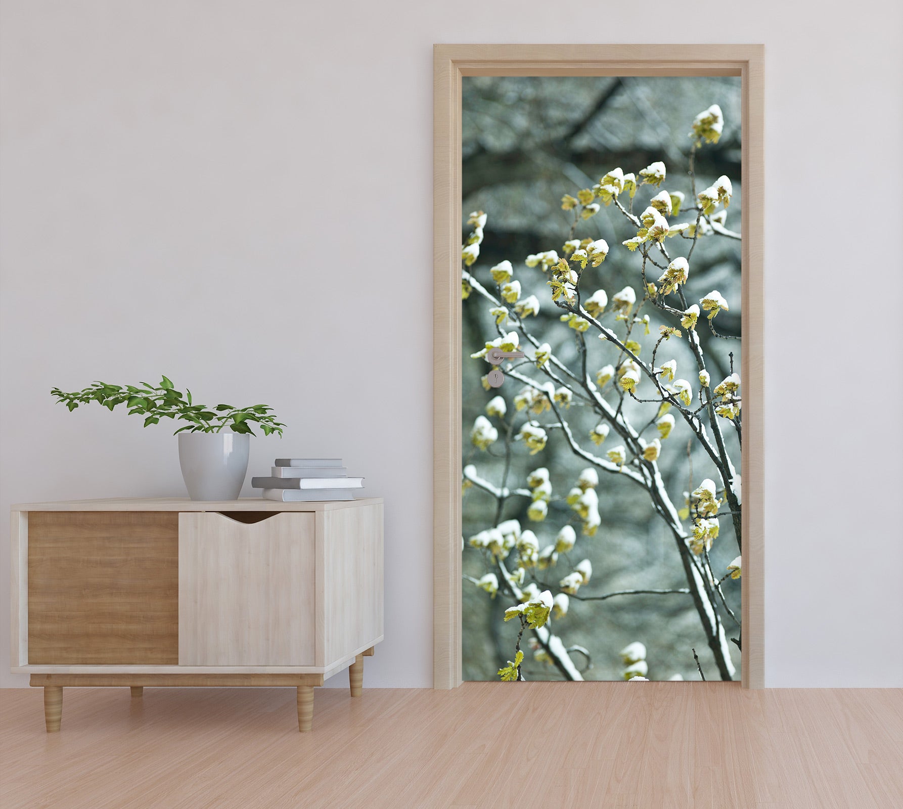 3D Flower Branch 106214 Assaf Frank Door Mural