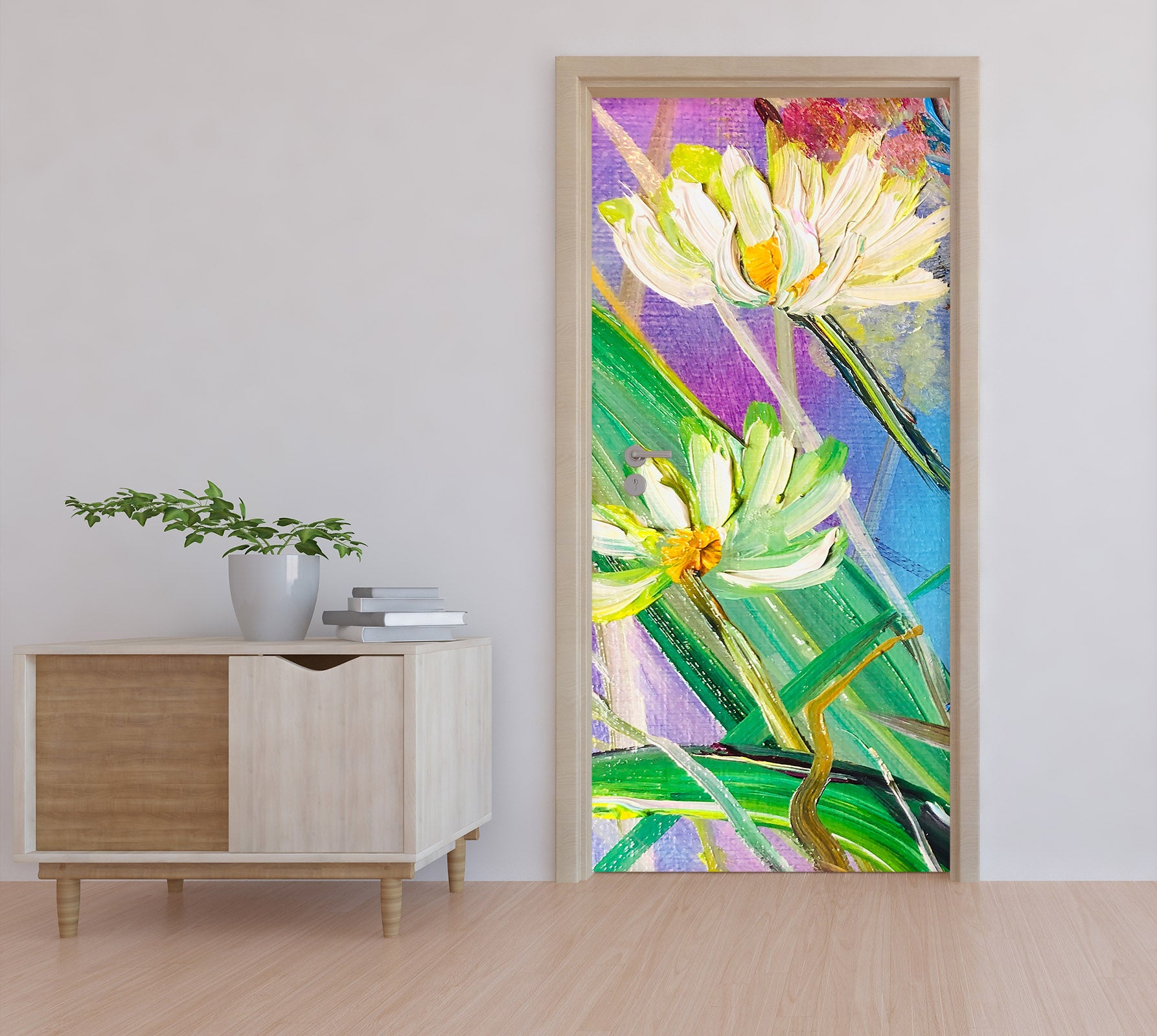 3D Colorful Leaves 3255 Skromova Marina Door Mural