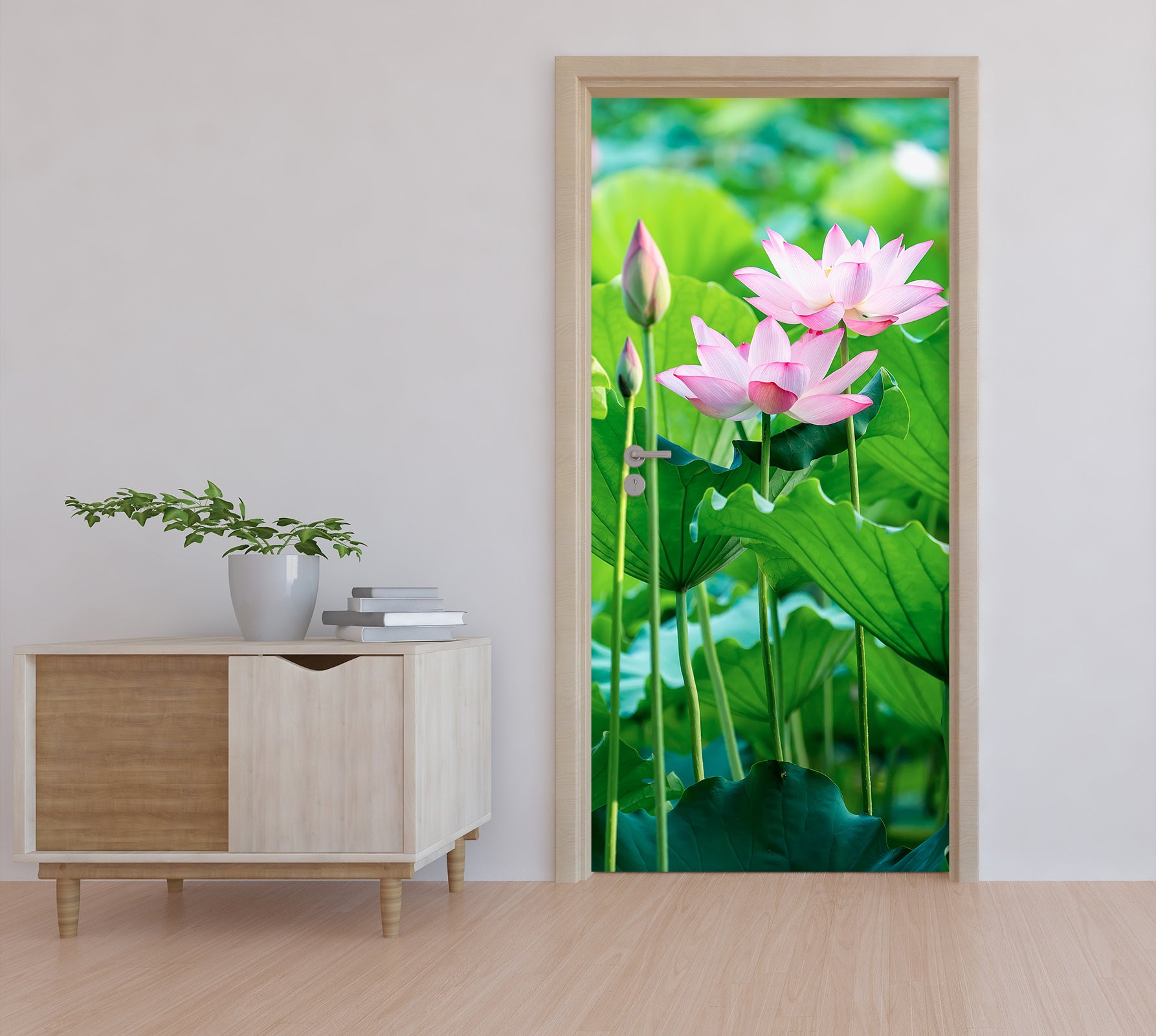 3D Lotus 25164 Door Mural