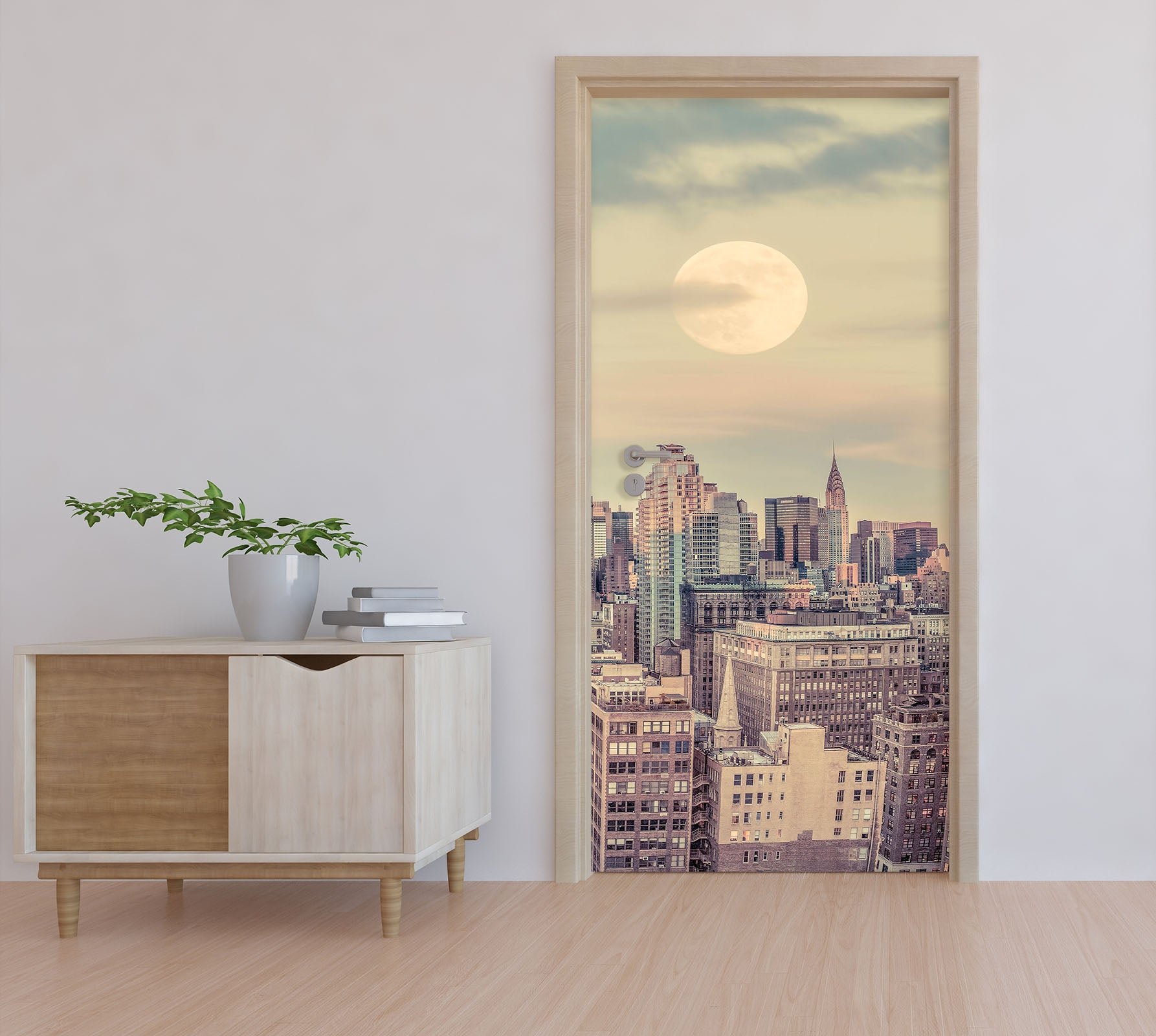 3D Moon City 5038 Assaf Frank Door Mural