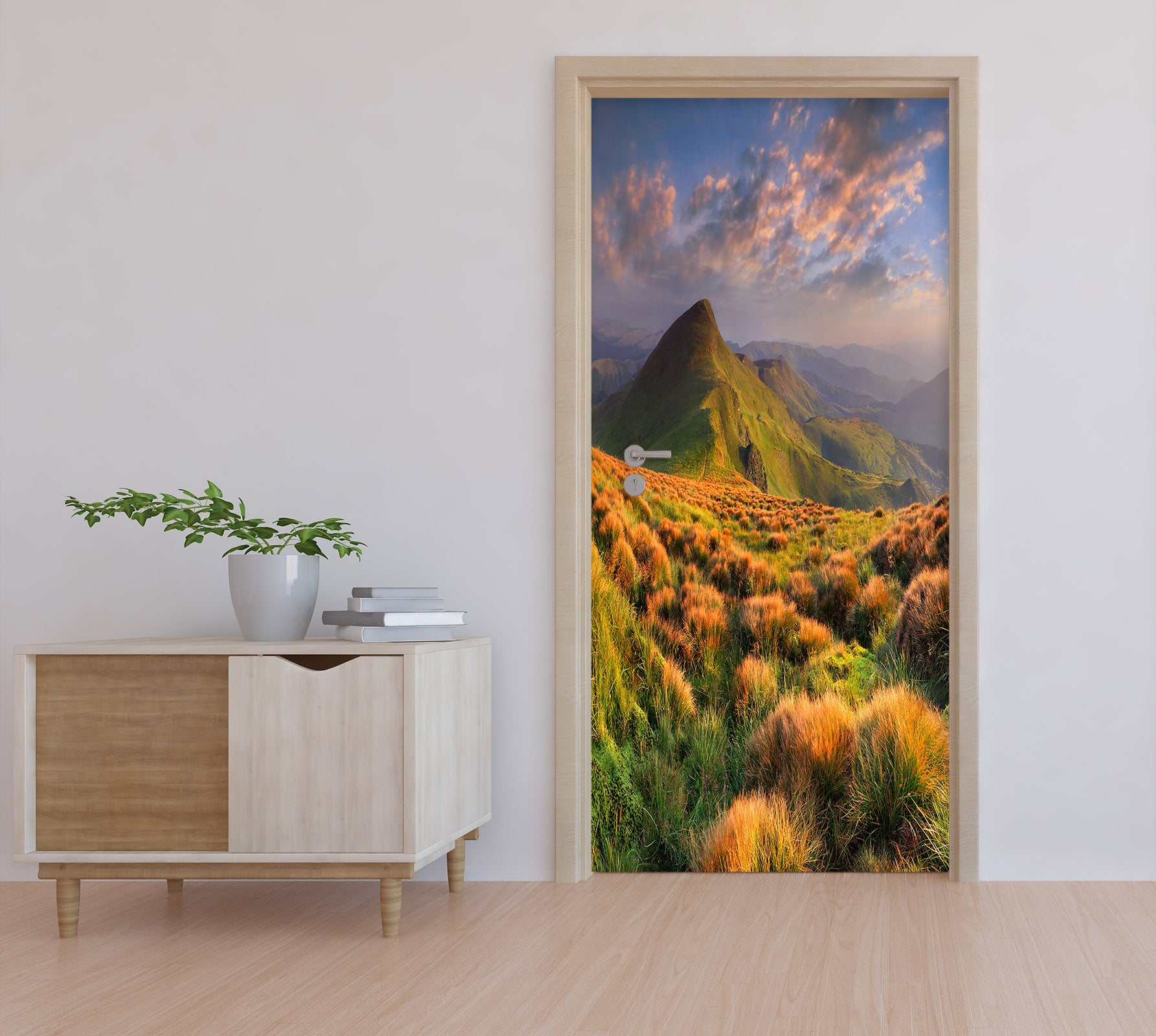 3D Mountains 25076 Door Mural