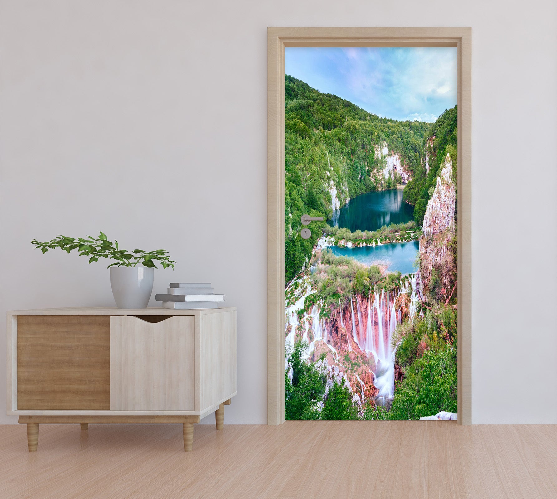 3D Mountain Gorge 22008 Door Mural