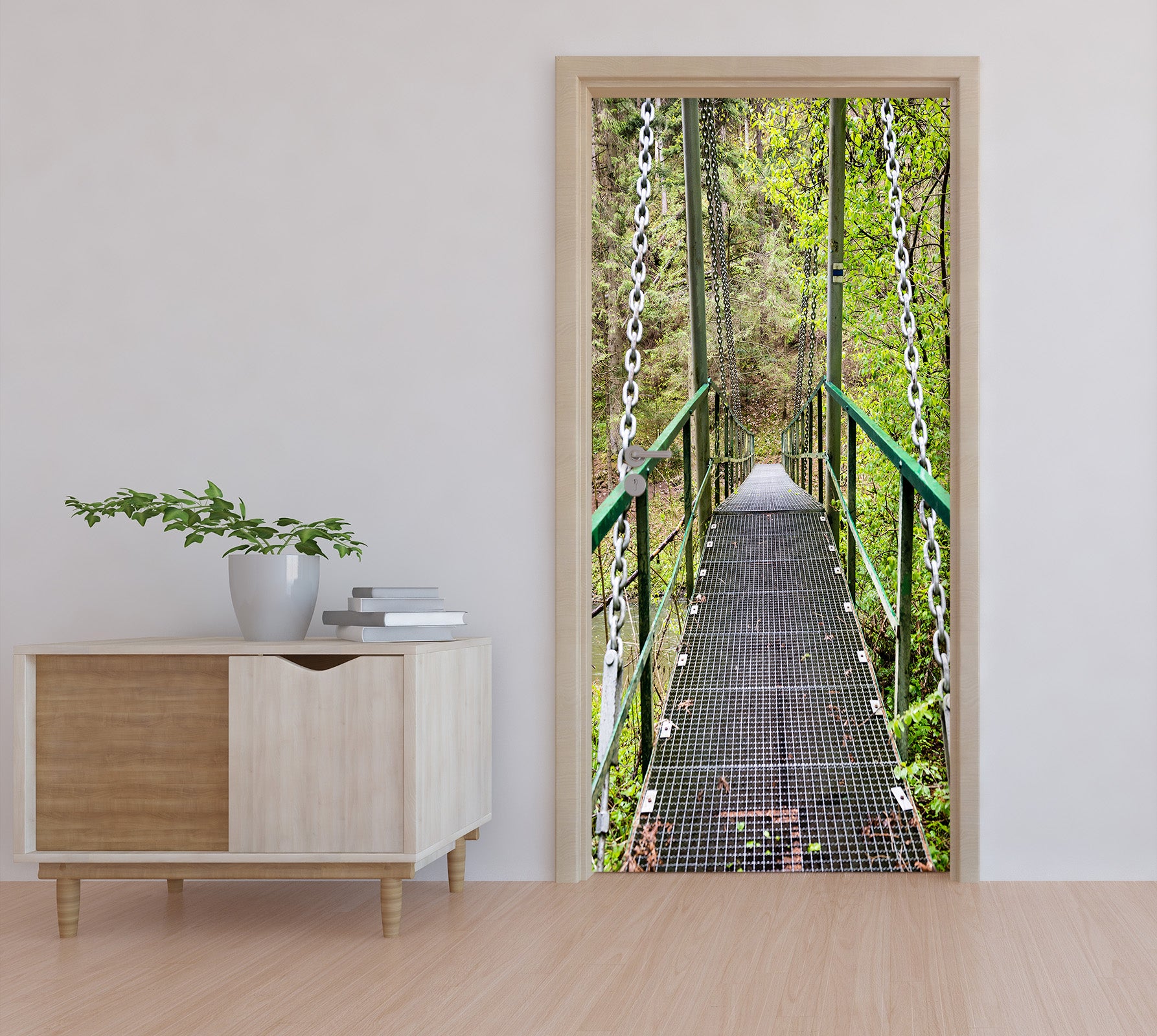 3D Suspension Bridge 22089 Door Mural