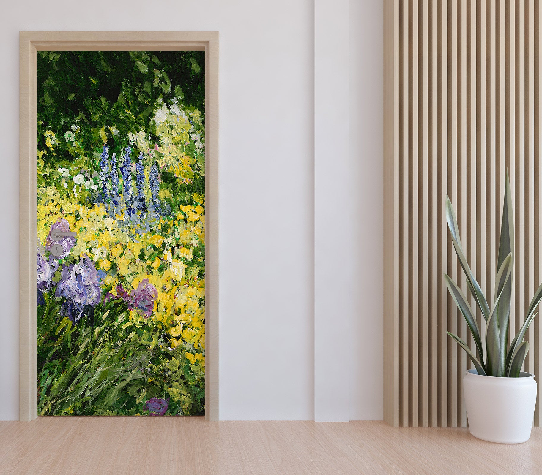 3D Flower Bush Painting 9311 Allan P. Friedlander Door Mural