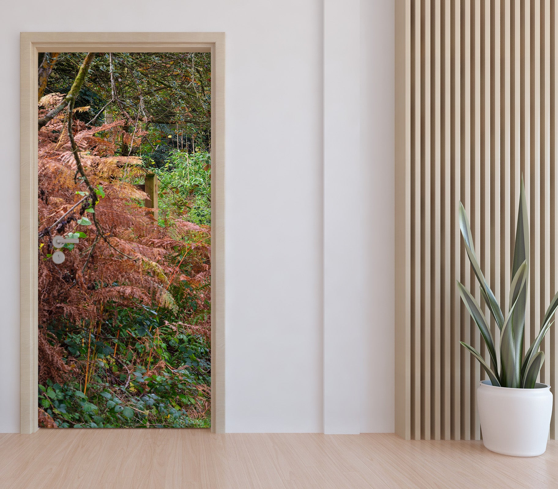 3D Withered Leaves 5102 Assaf Frank Door Mural