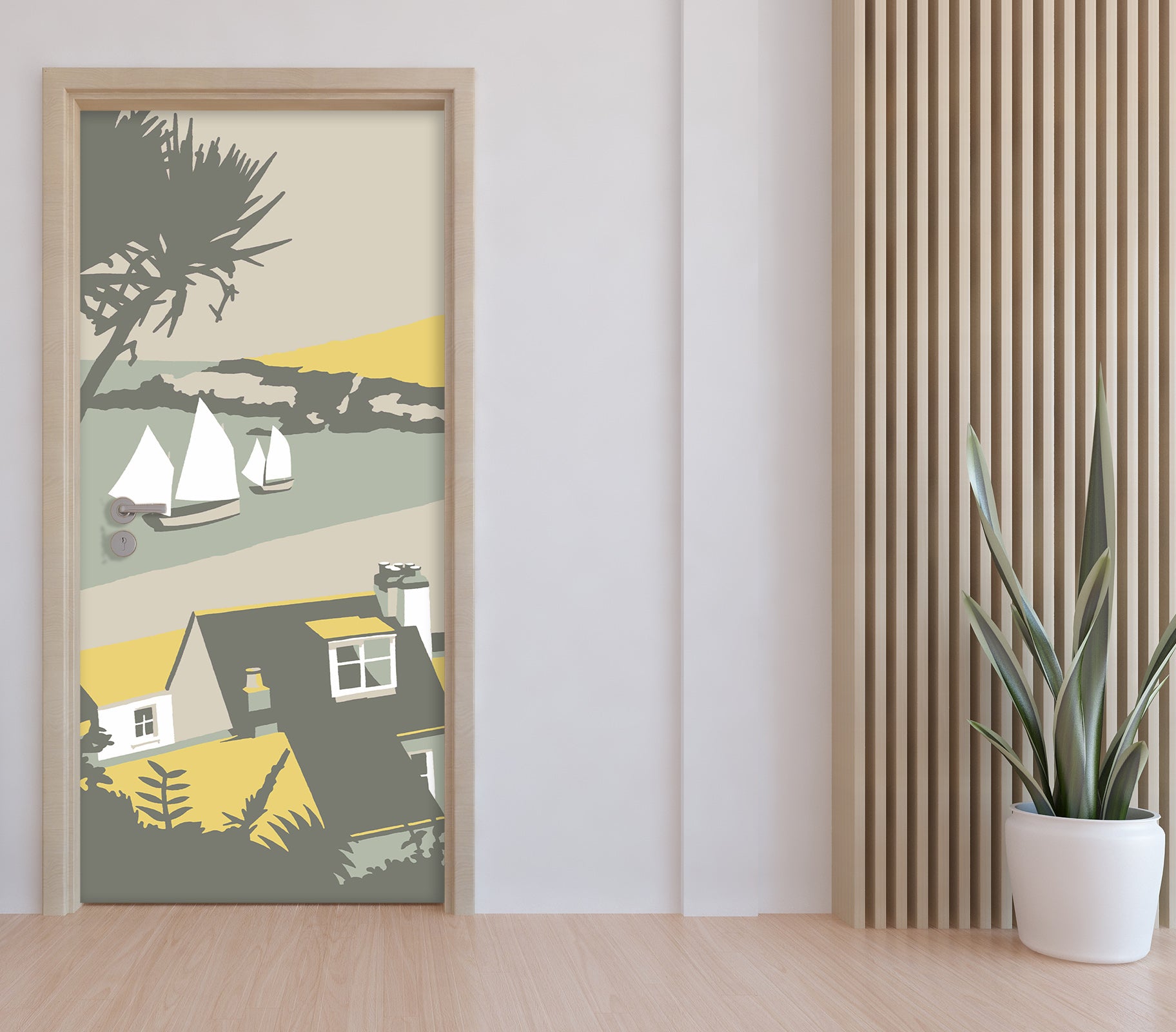 3D Sailing House 9282 Steve Read Door Mural