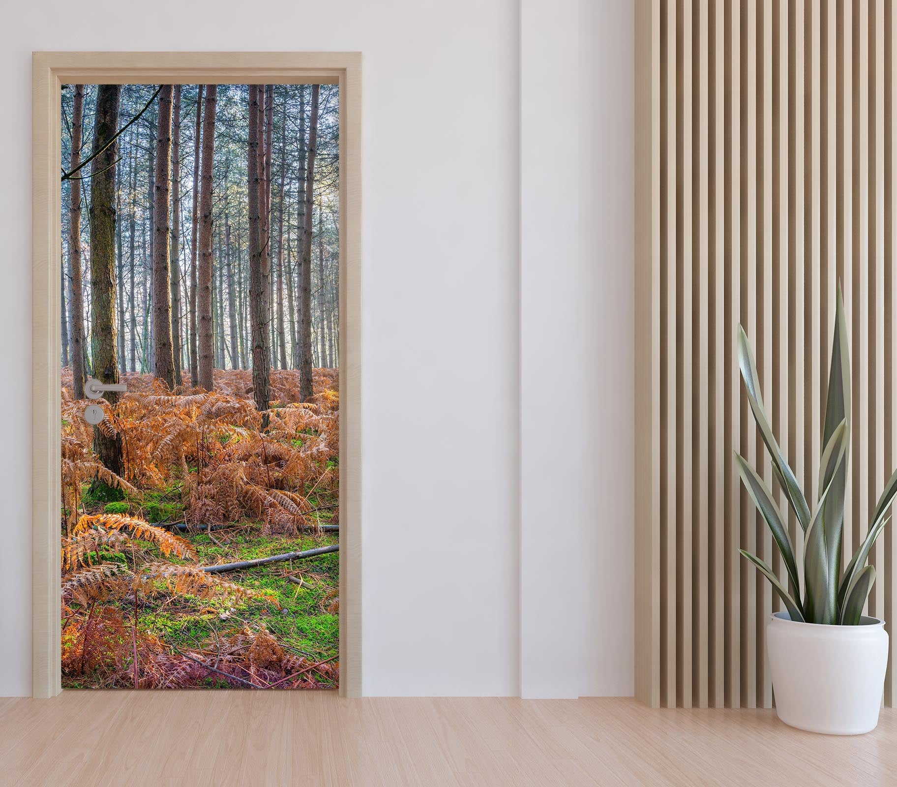 3D Yellow Pine Leaf 5115 Assaf Frank Door Mural