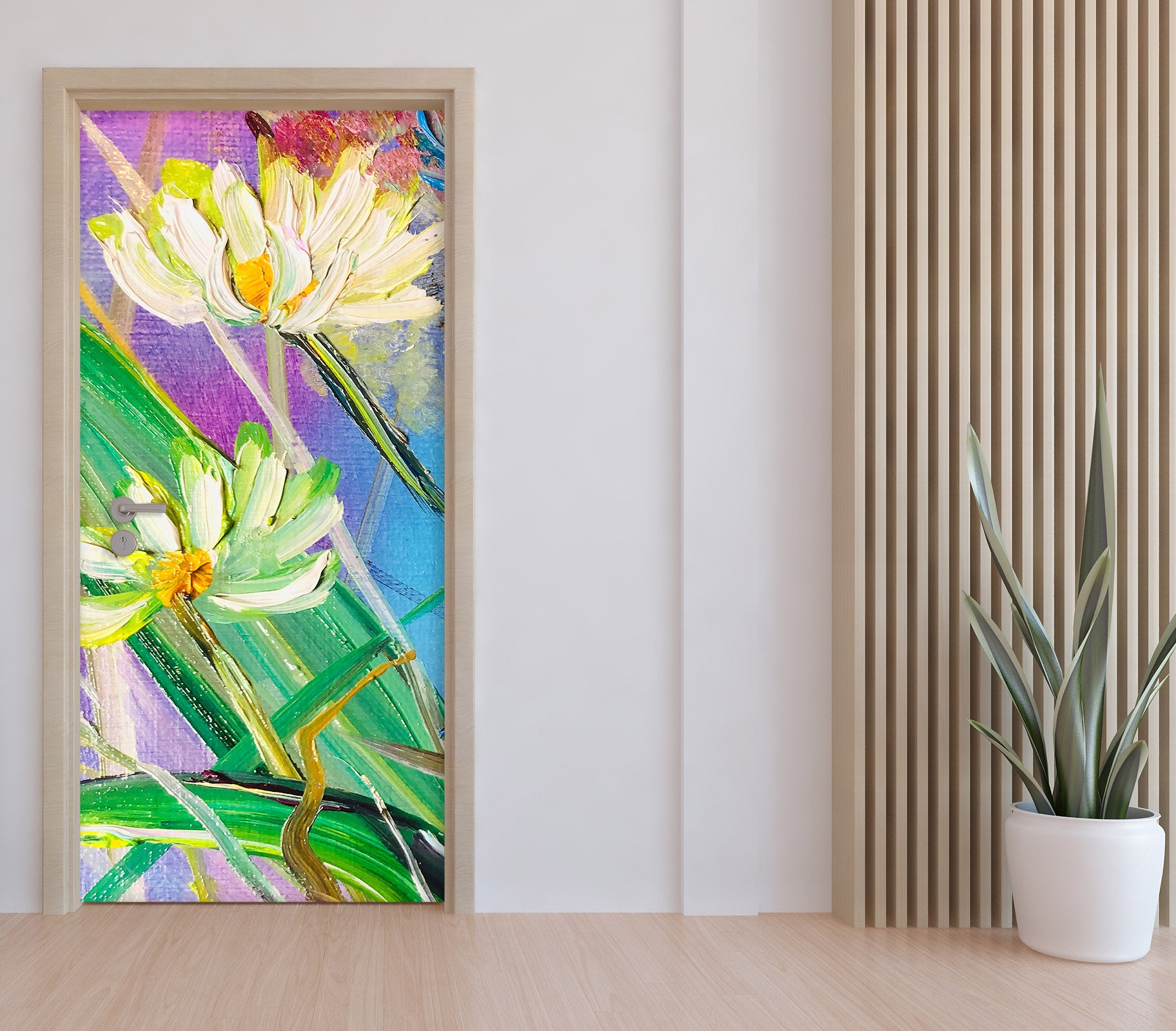 3D Colorful Leaves 3255 Skromova Marina Door Mural