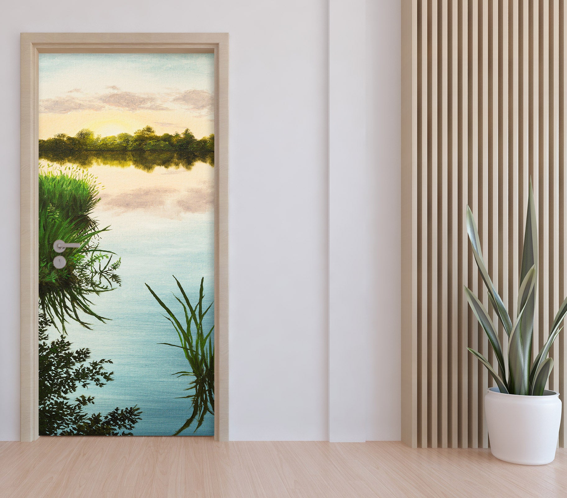 3D Lake Grass 9442 Marina Zotova Door Mural