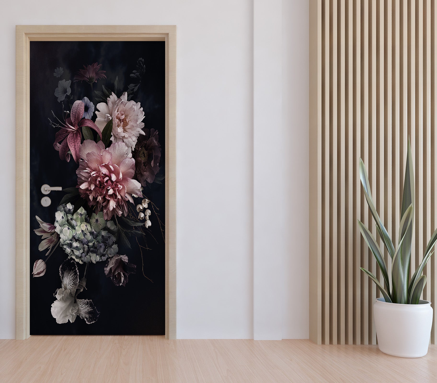 3D Flower Bush 25179 Door Mural