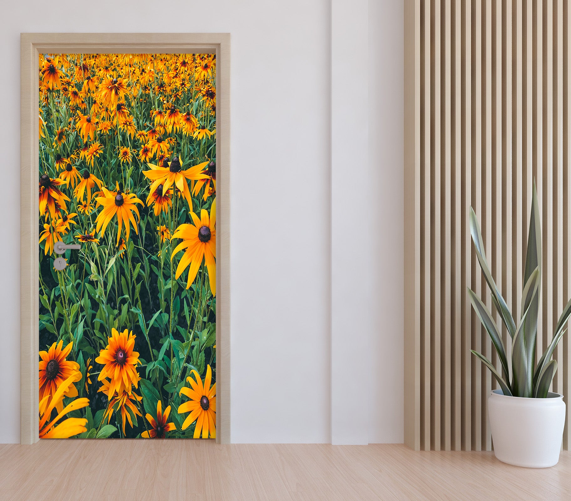 3D Daisy Flowers 25207 Door Mural