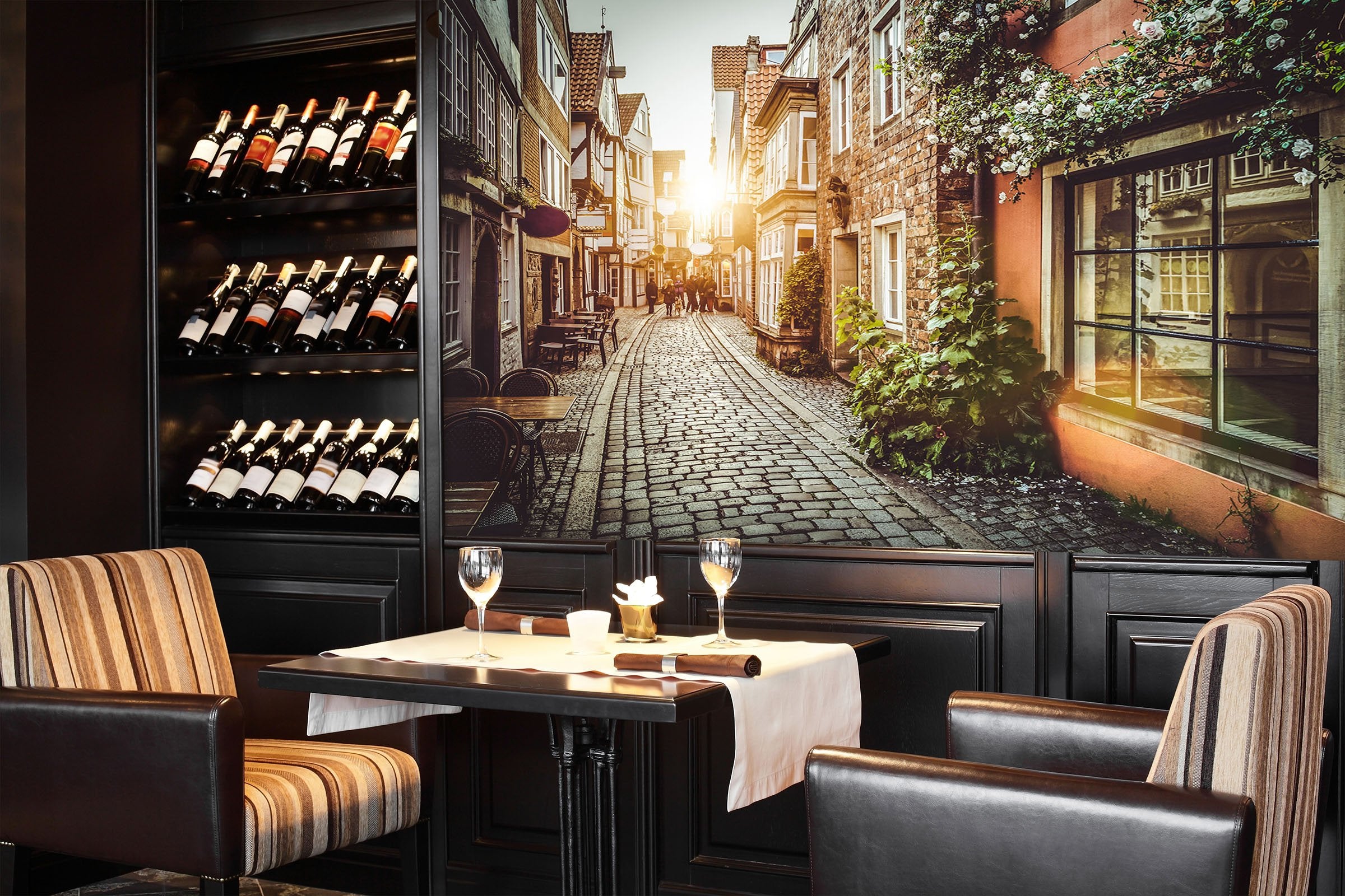 3D Castle Path Sunset 11 Wall Murals Wallpaper AJ Wallpaper 2