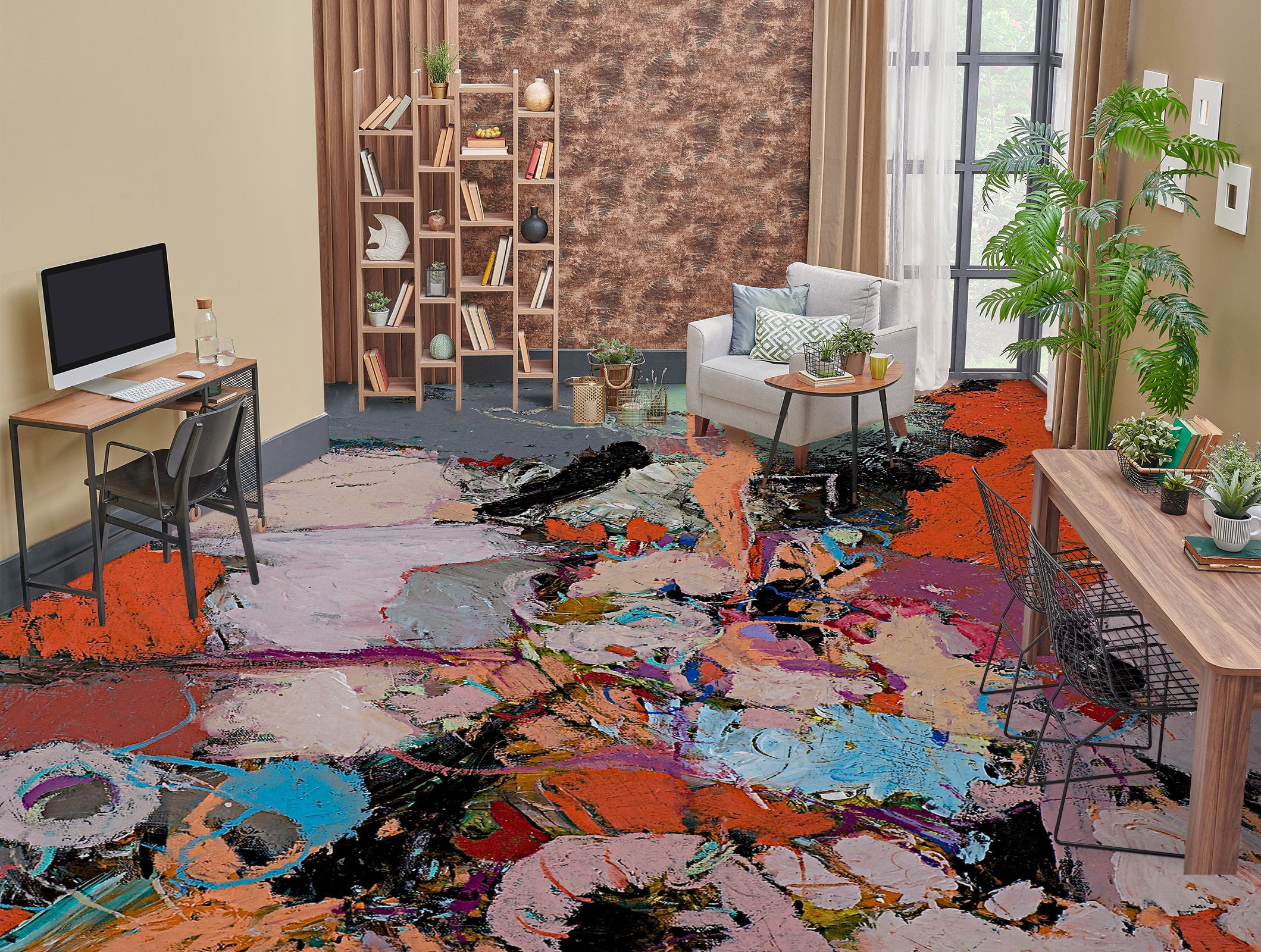 3D Color Pigment 9923 Allan P. Friedlander Floor Mural