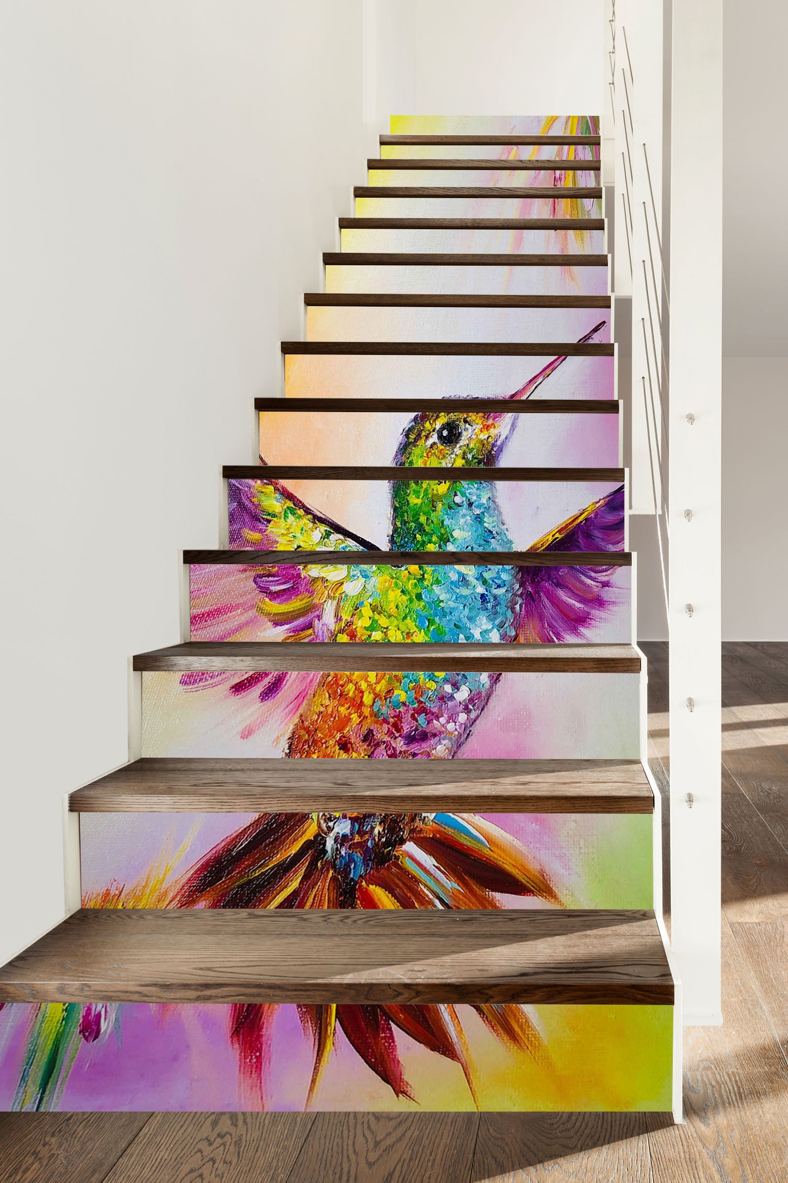 3D Colorful Hummingbird 2151 Skromova Marina Stair Risers