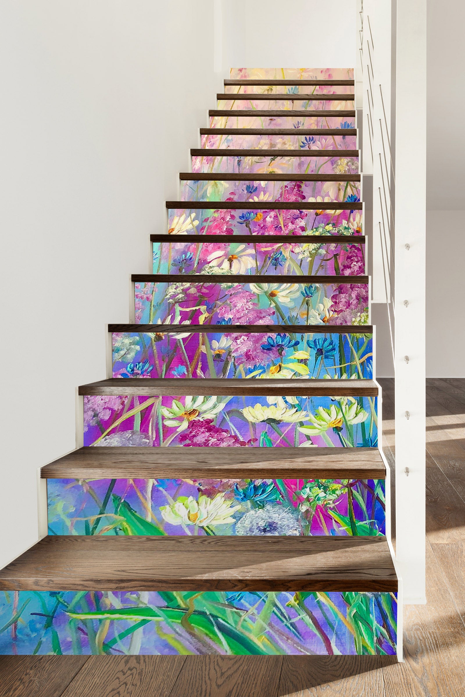 3D Colorful Garden 2164 Skromova Marina Stair Risers