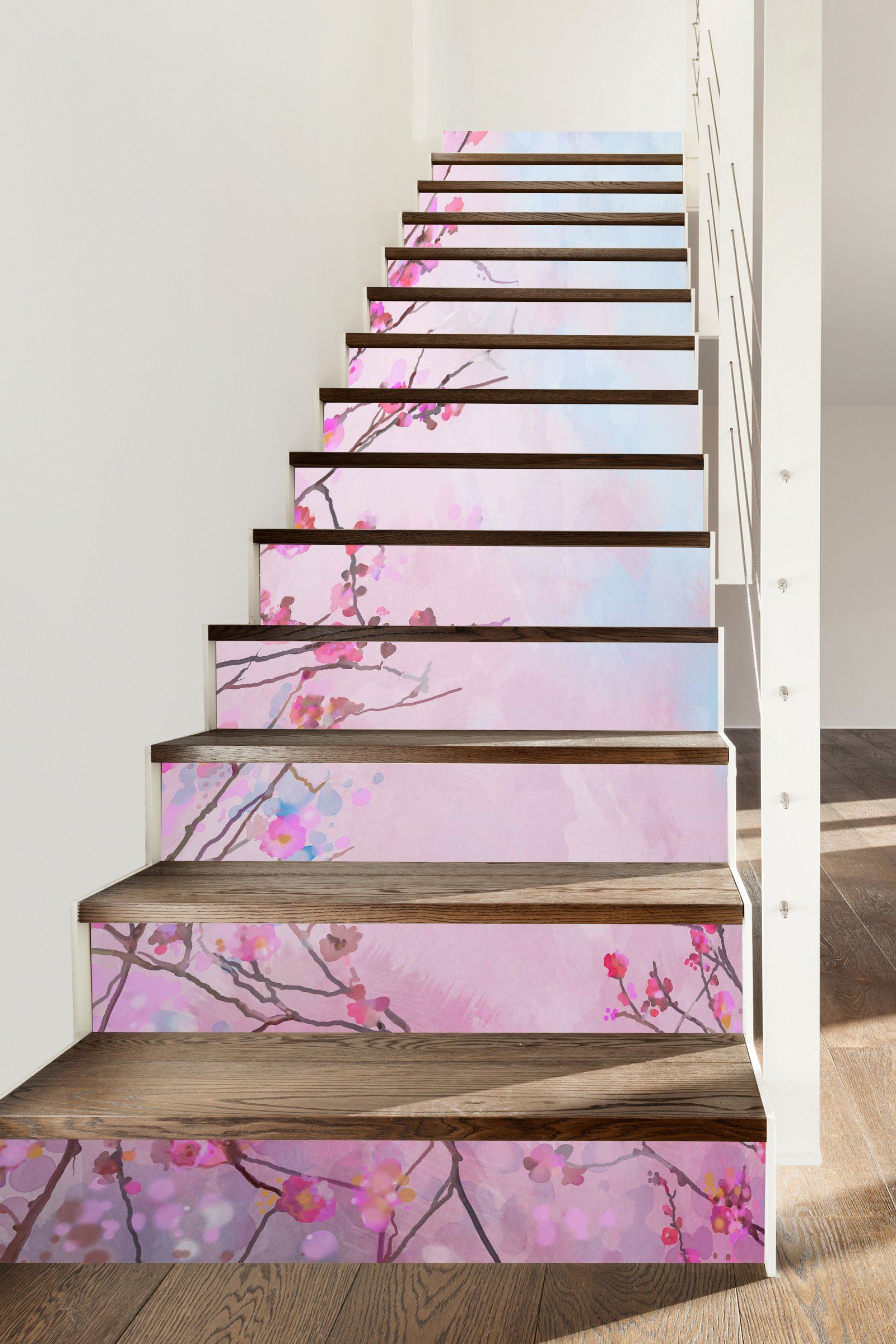 3D Flowers 528 Stair Risers Wallpaper AJ Wallpaper