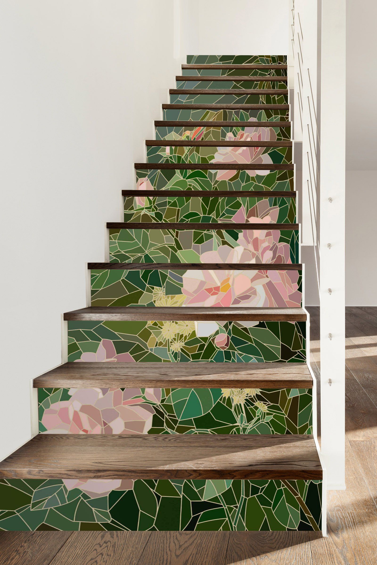 3D Flowers 1794 Stair Risers Wallpaper AJ Wallpaper