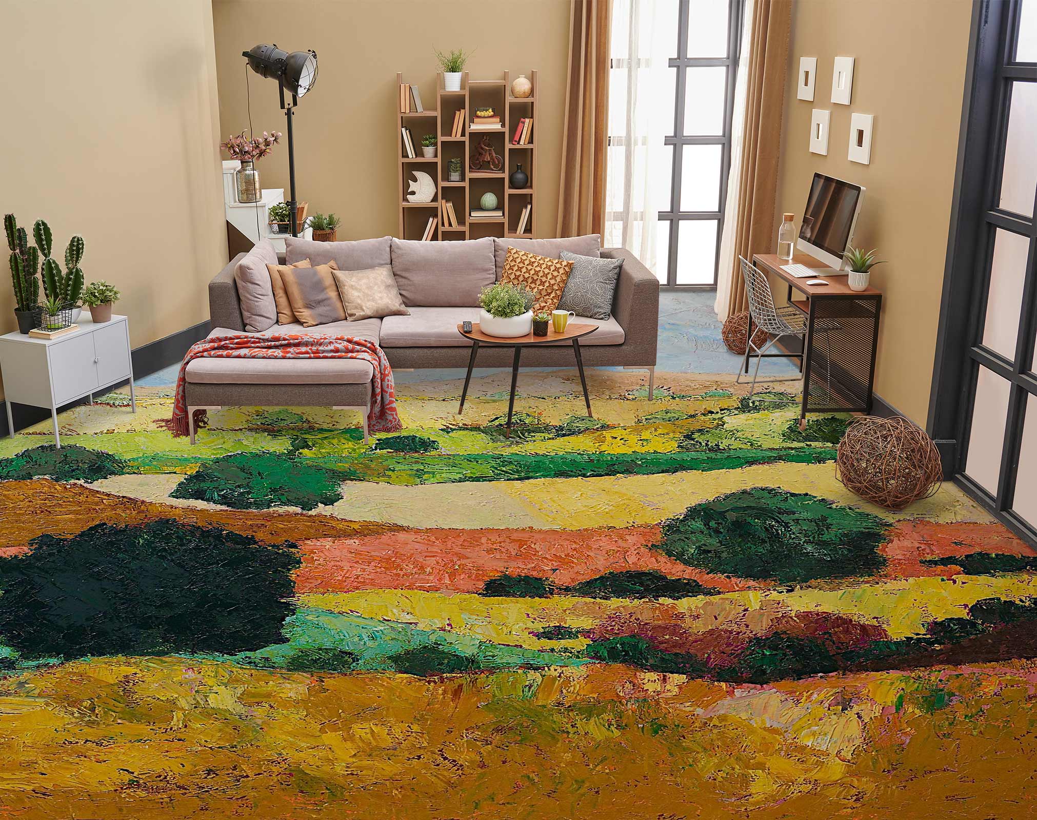 3D Field Grass 9553 Allan P. Friedlander Floor Mural