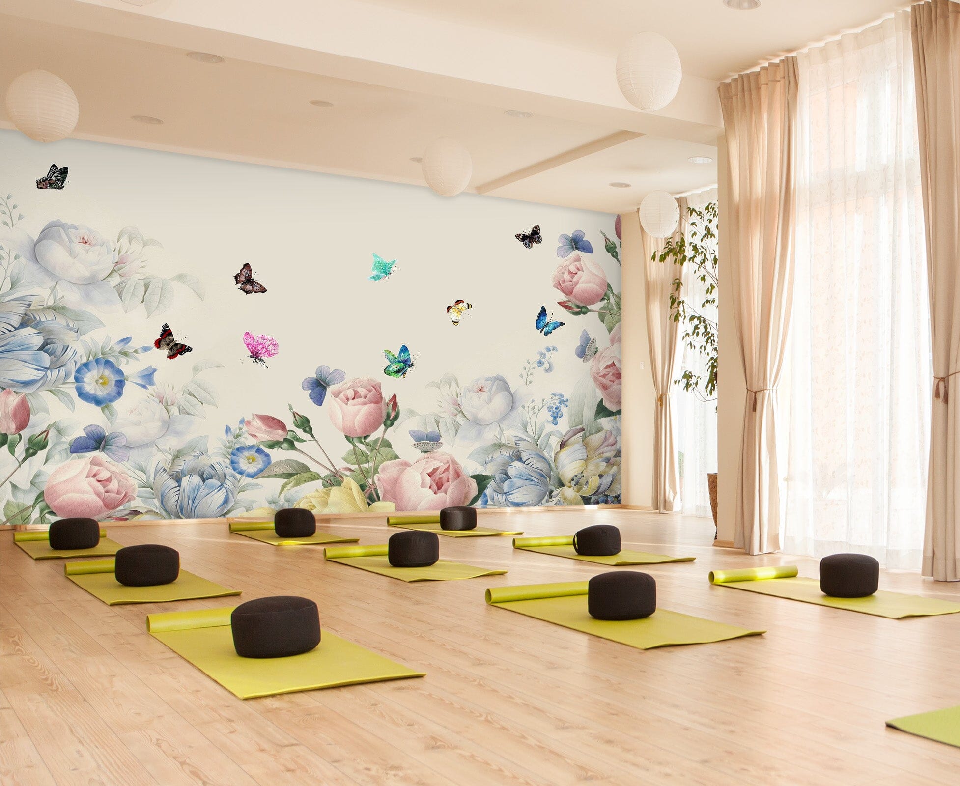 3D Fragrant Butterfly 092 Wall Murals Wallpaper AJ Wallpaper 2
