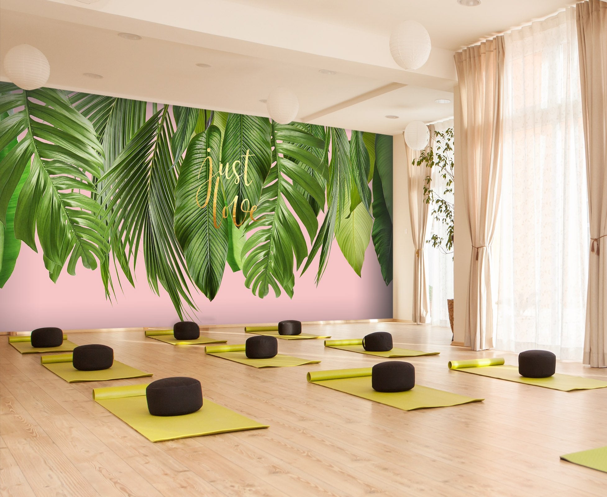 3D green leaves 12 Wall Murals Wallpaper AJ Wallpaper