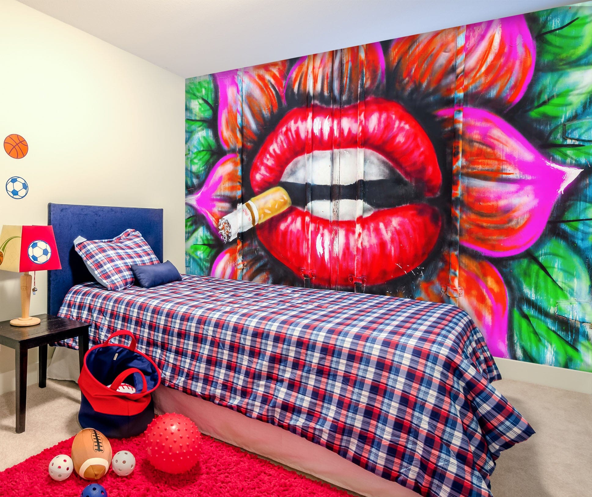 3D Lip Cigarette 1668 Wall Murals Wallpaper AJ Wallpaper 2
