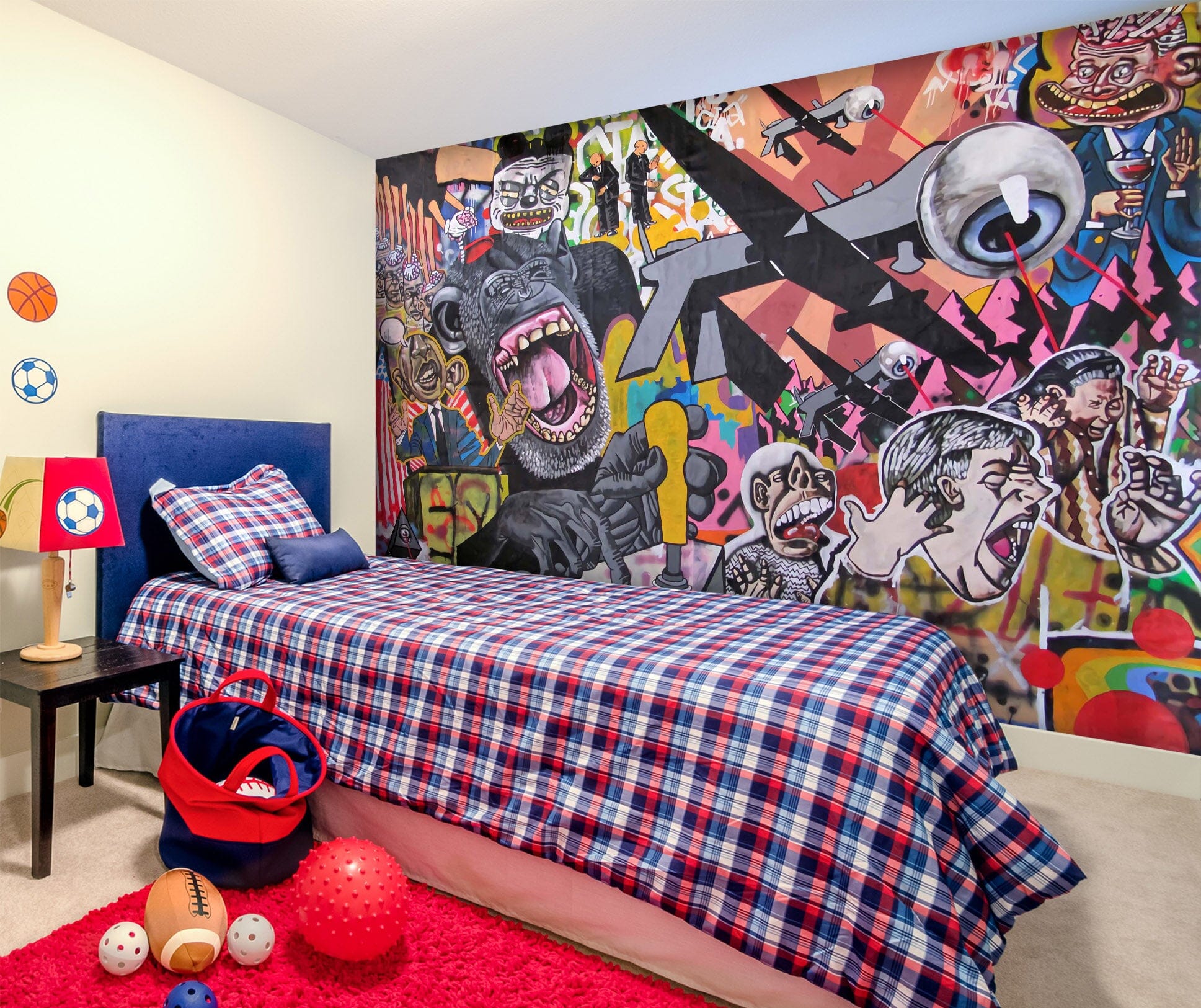 3D Doodle Gorilla 1736 Wall Murals Wallpaper AJ Wallpaper 2