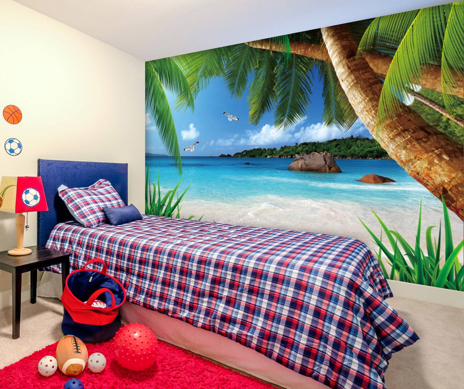 3D Coconut Palm Tree 1616 Wall Murals Wallpaper AJ Wallpaper 2