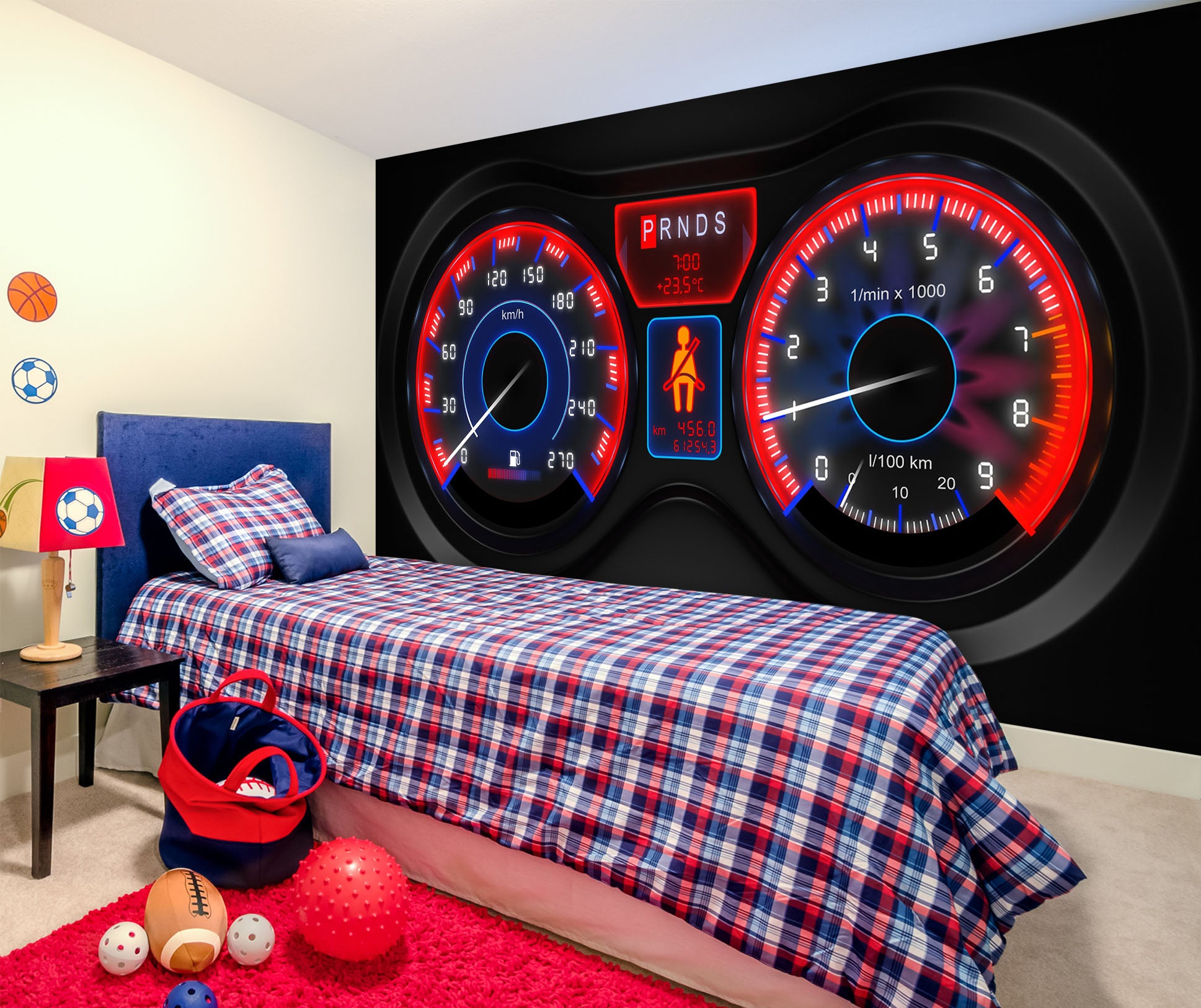 3D Car Dashboard 297 Vehicle Wall Murals