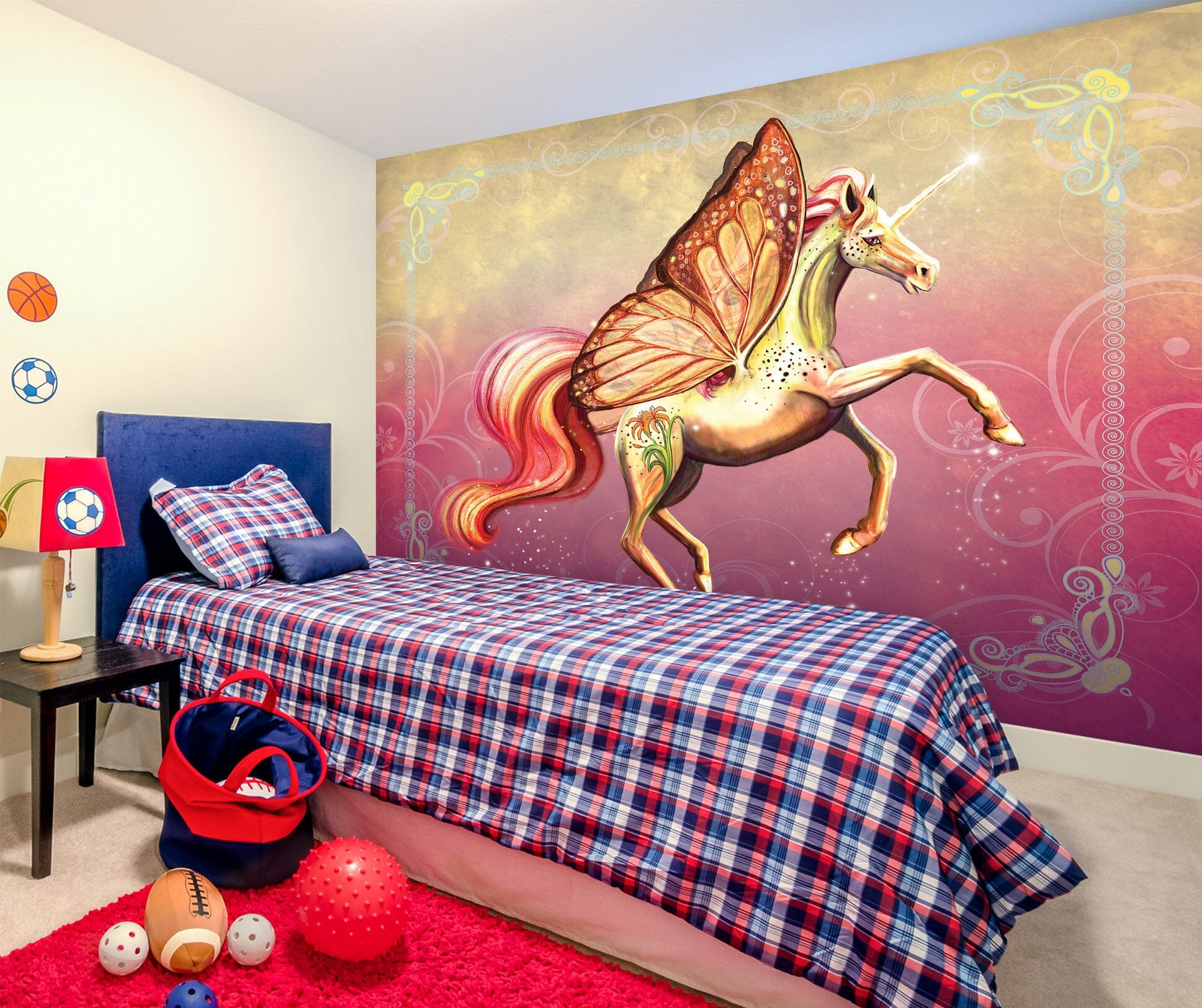 3D Wing Horse 1404 Rose Catherine Khan Wall Mural Wall Murals Wallpaper AJ Wallpaper 2