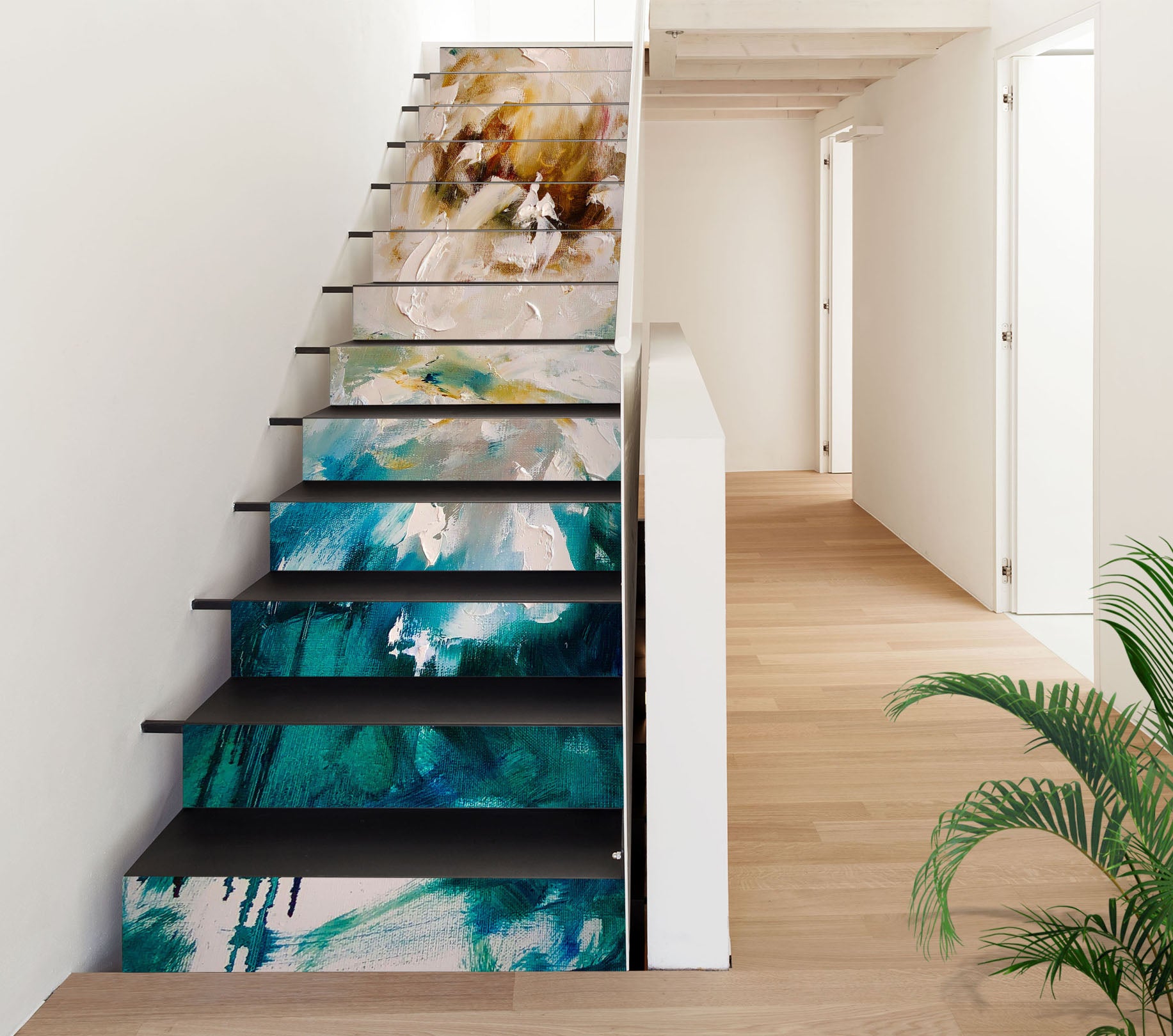 3D Paint Flower 2211 Skromova Marina Stair Risers