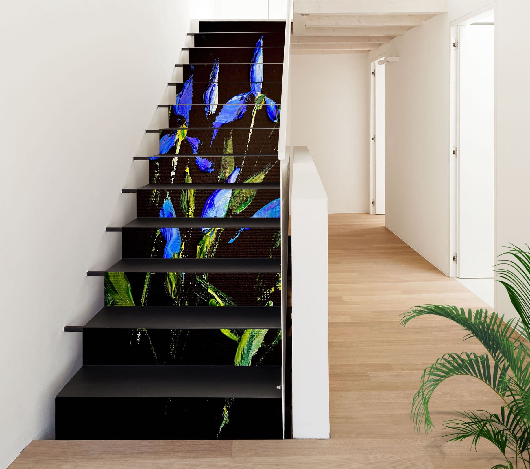 3D Blue Flower 3924 Skromova Marina Stair Risers