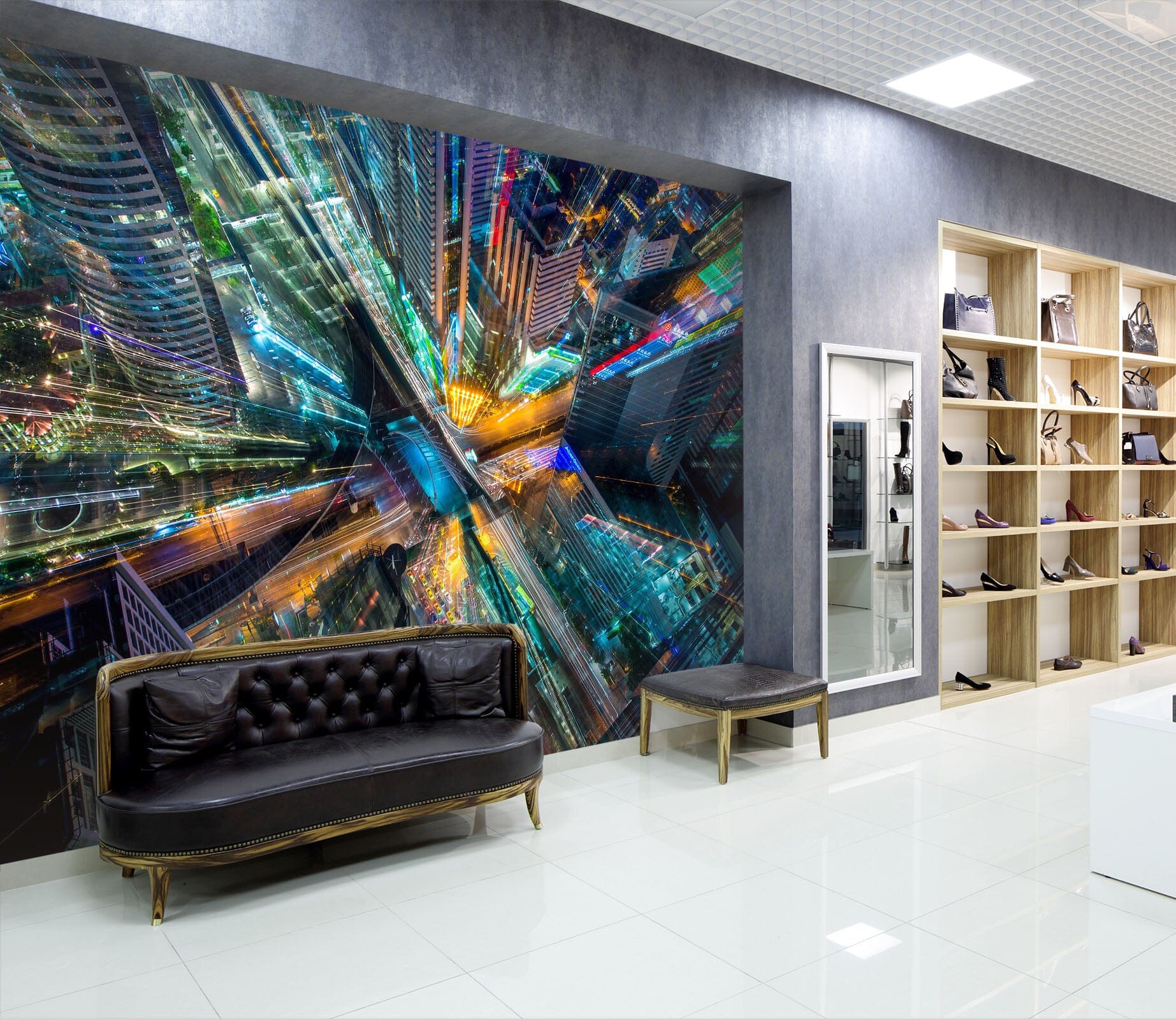 3D Night View City 117 Wall Murals Wallpaper AJ Wallpaper 2
