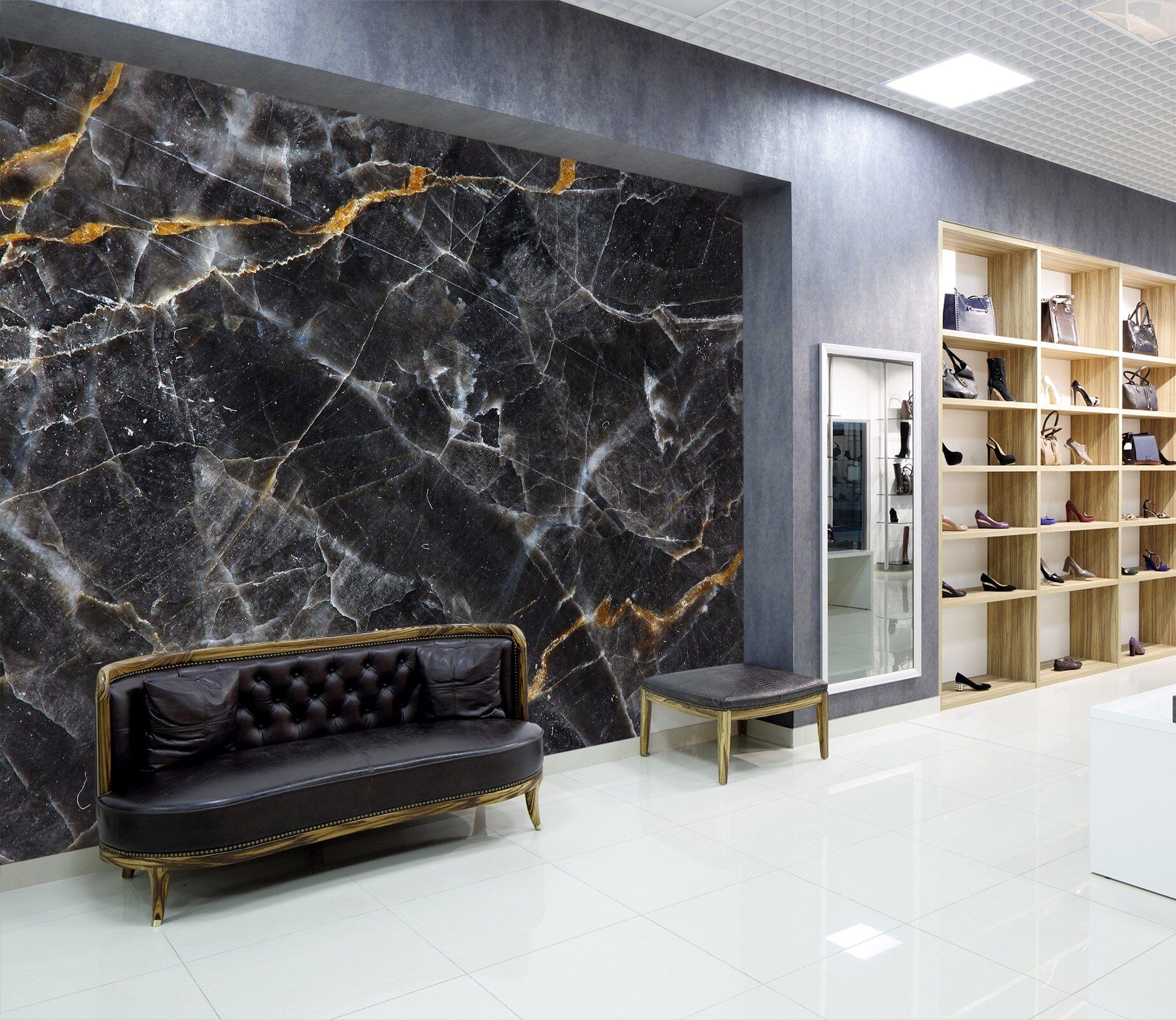 3D Black Marble 126 Wall Murals Wallpaper AJ Wallpaper 2