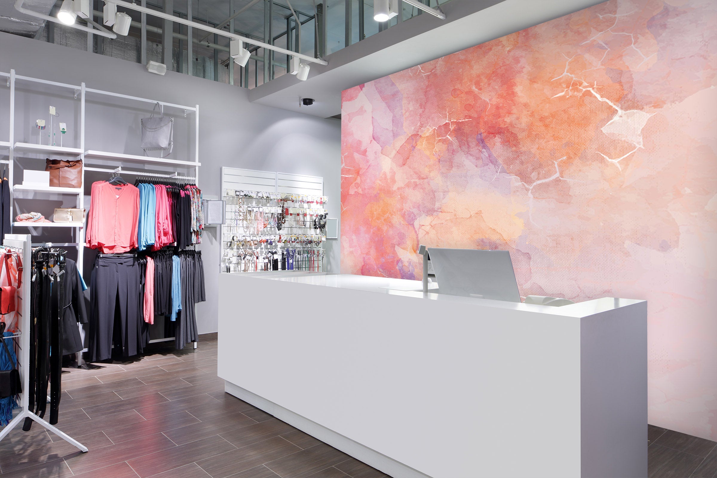 3D Pink water color marble Wall Murals Wallpaper AJ Wallpaper 2