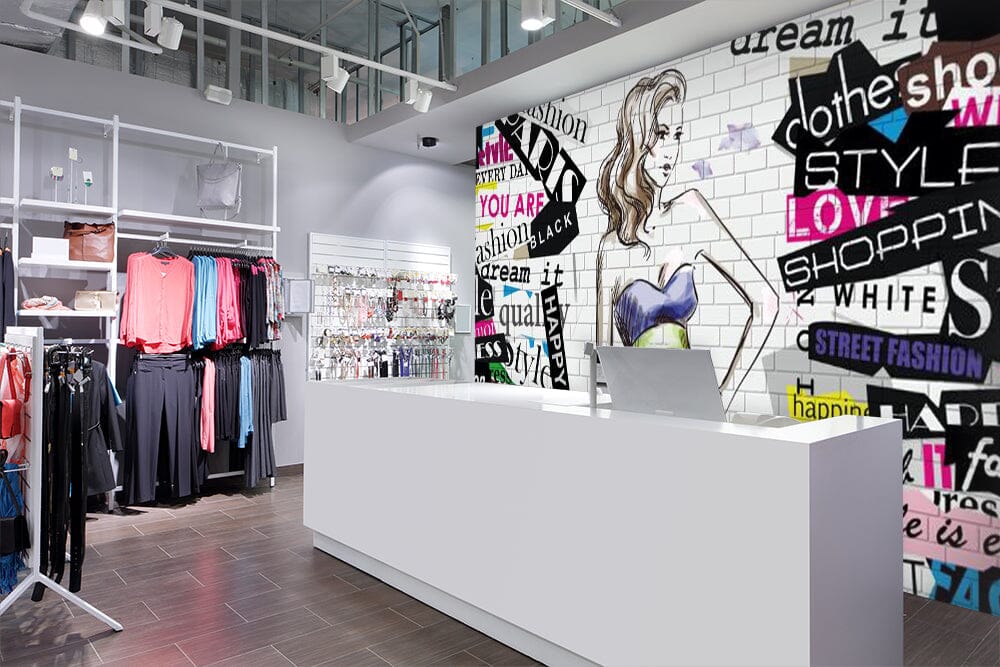 3D Blue Skirt 1603 Wall Murals Wallpaper AJ Wallpaper 2