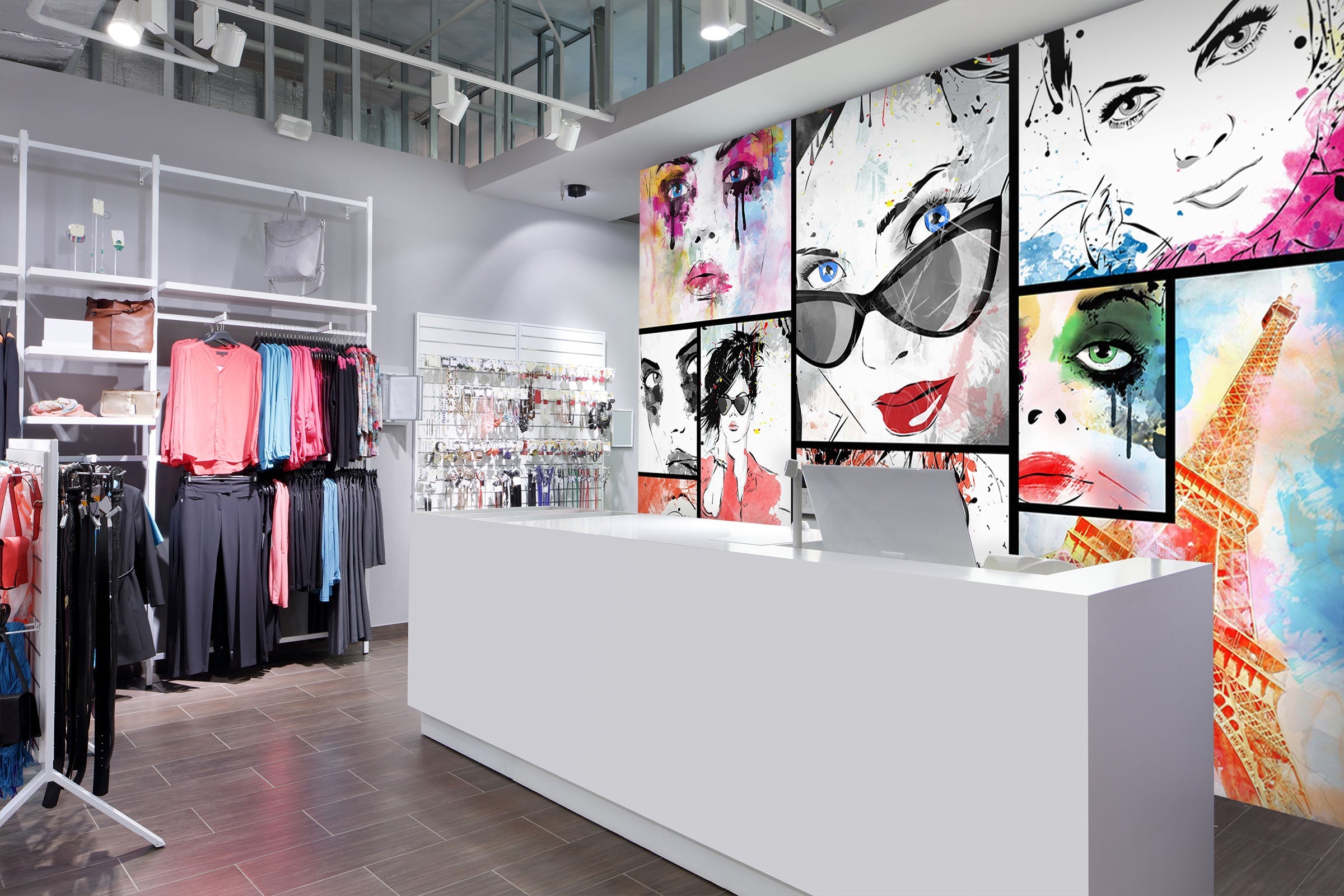 3D Sunglasses Woman 132 Wall Murals Wallpaper AJ Wallpaper 2