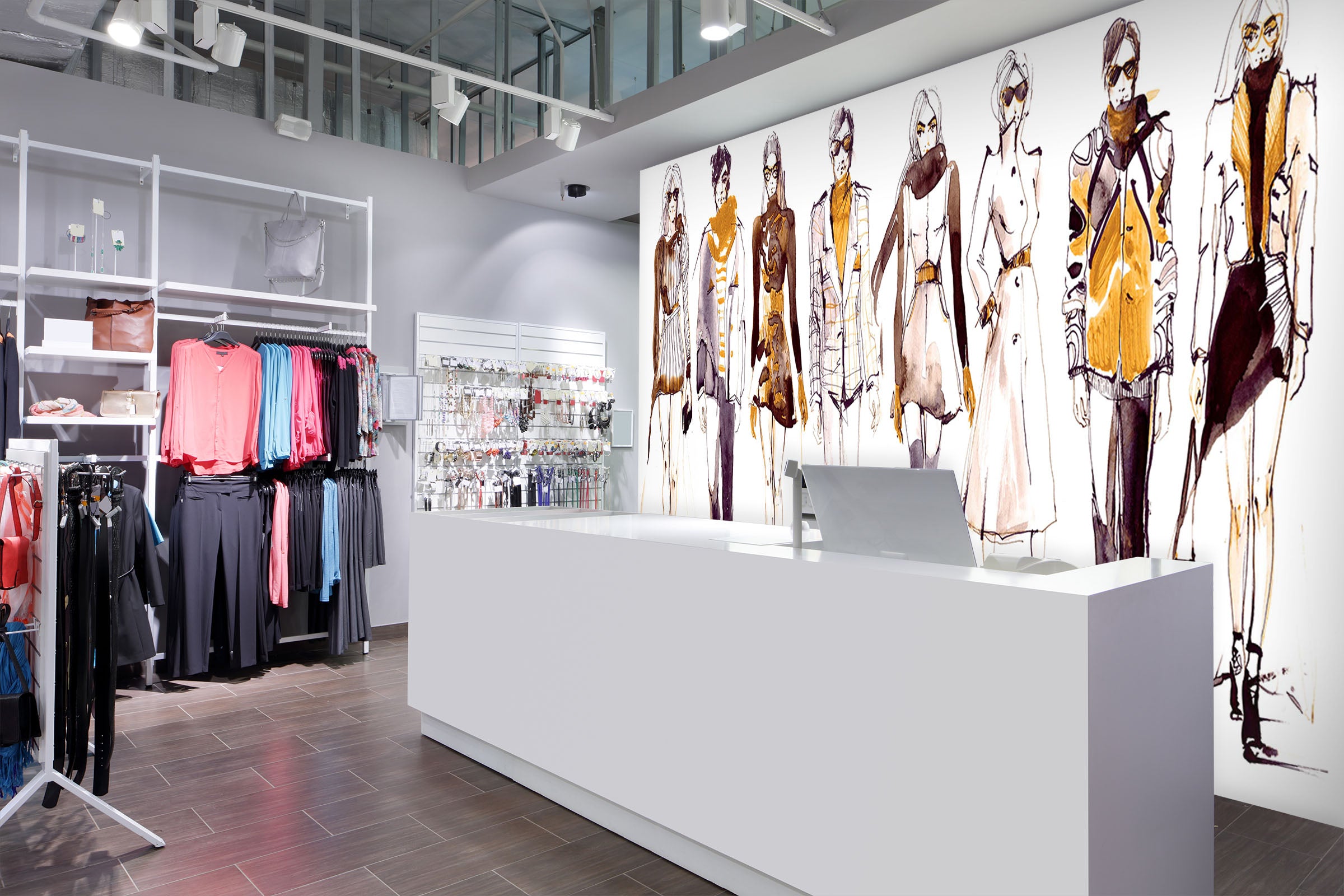 3D Sketch Clothing 107 Wall Murals