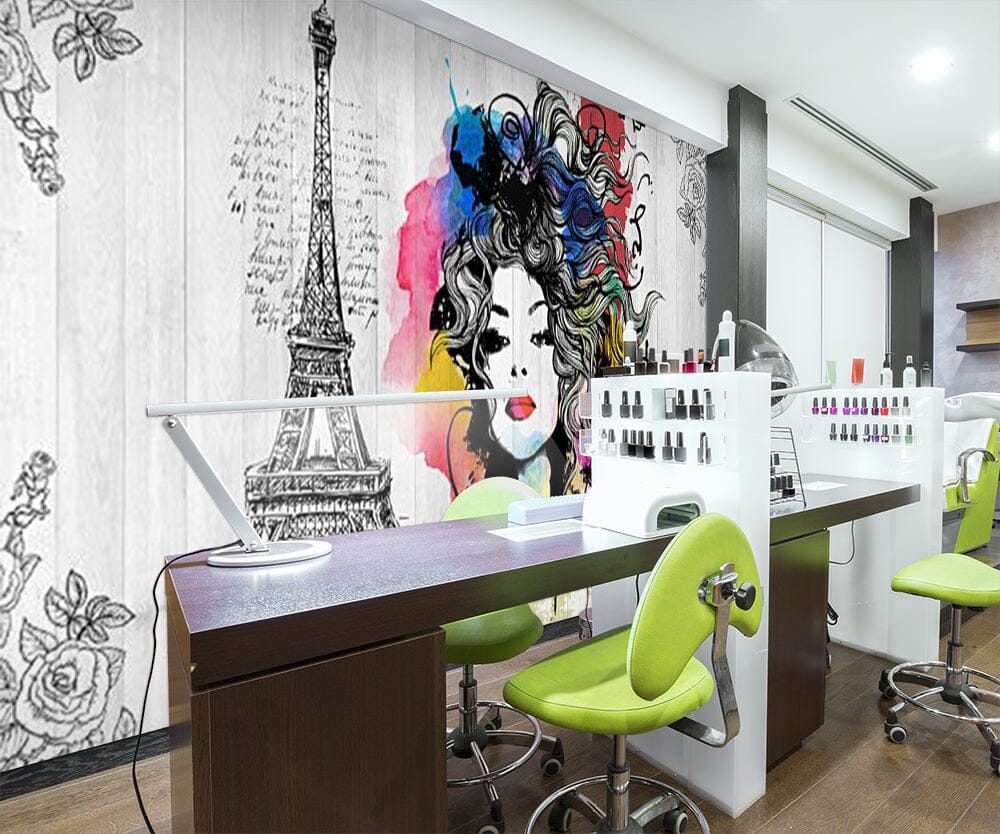 3D Tower Girl 1545 Wall Murals Wallpaper AJ Wallpaper 2