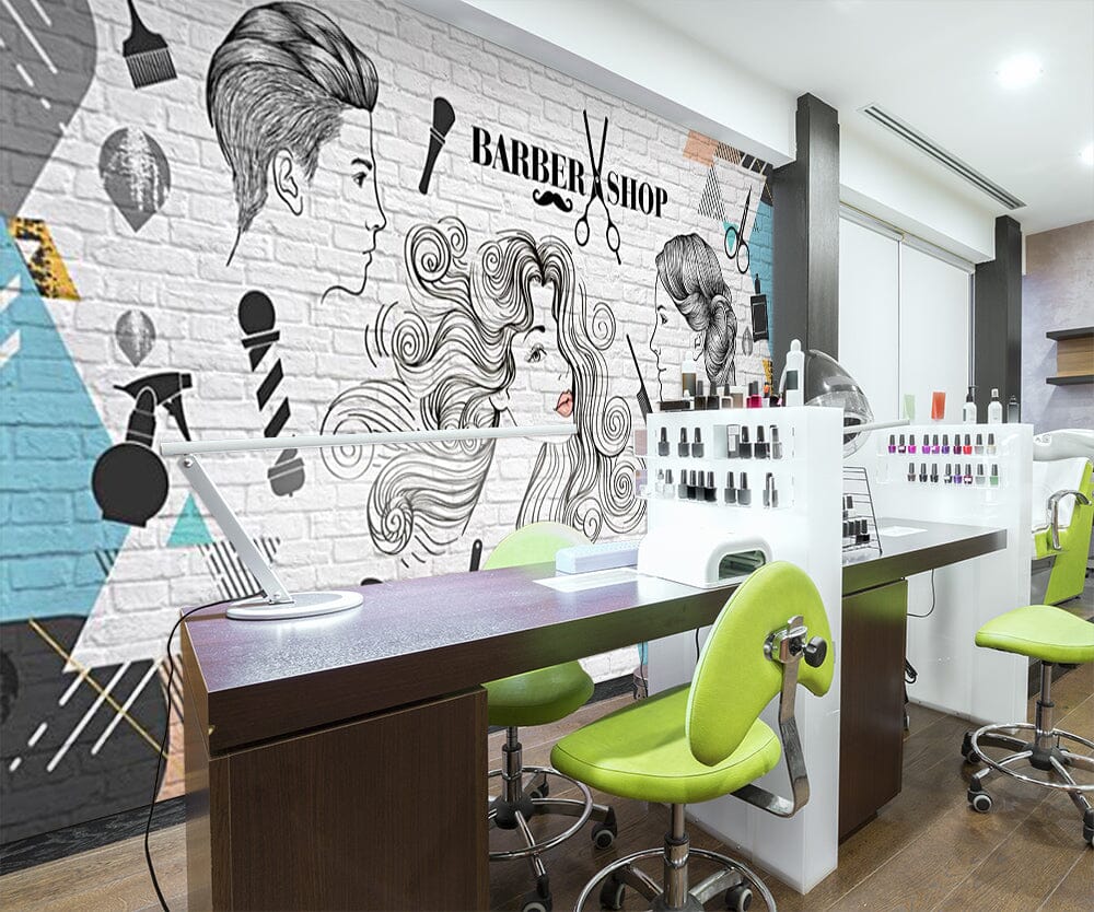 3D Sketch Hair 1547 Wall Murals Wallpaper AJ Wallpaper 2