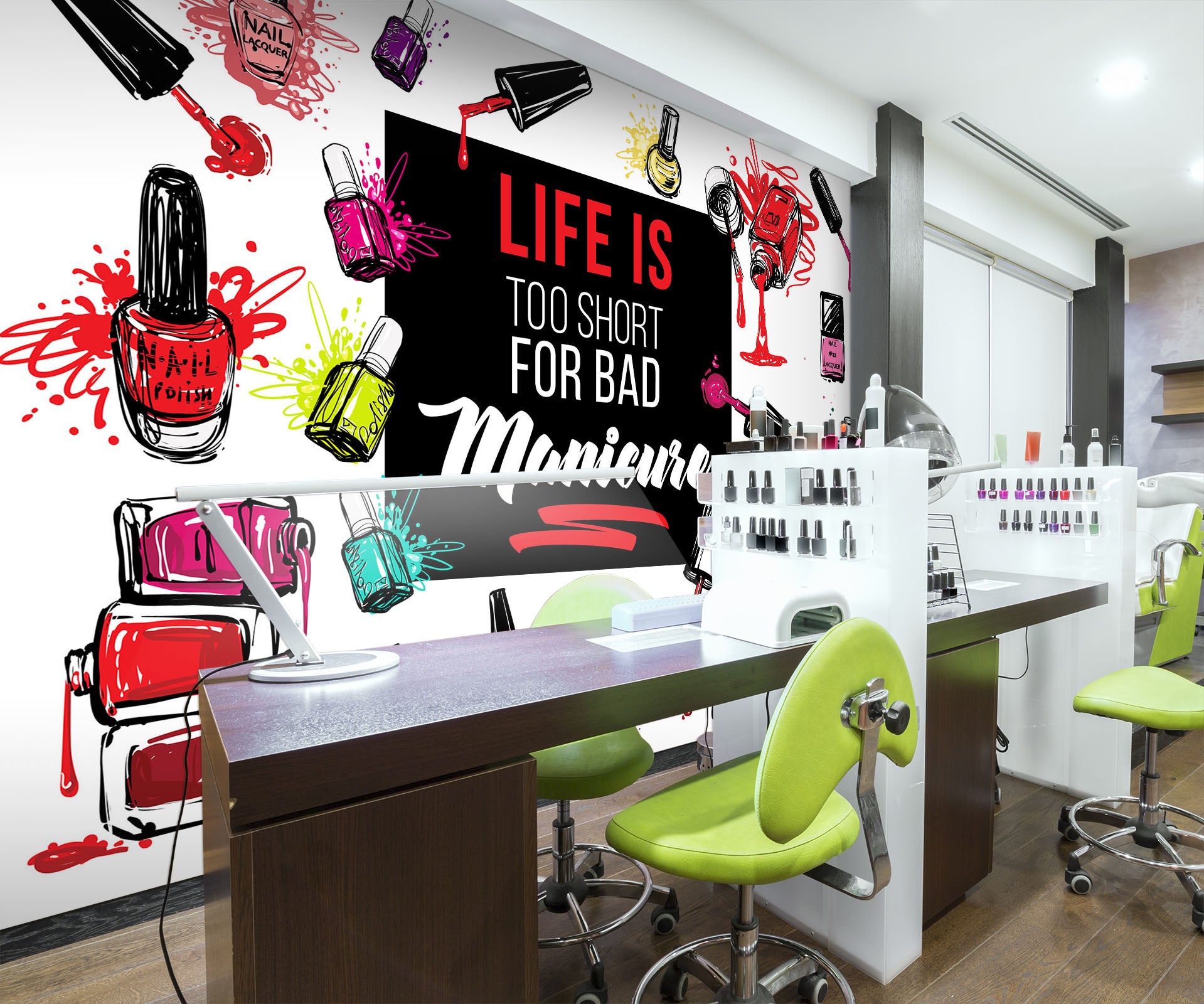 3D Cartoon Nail Polish 092 Wall Murals